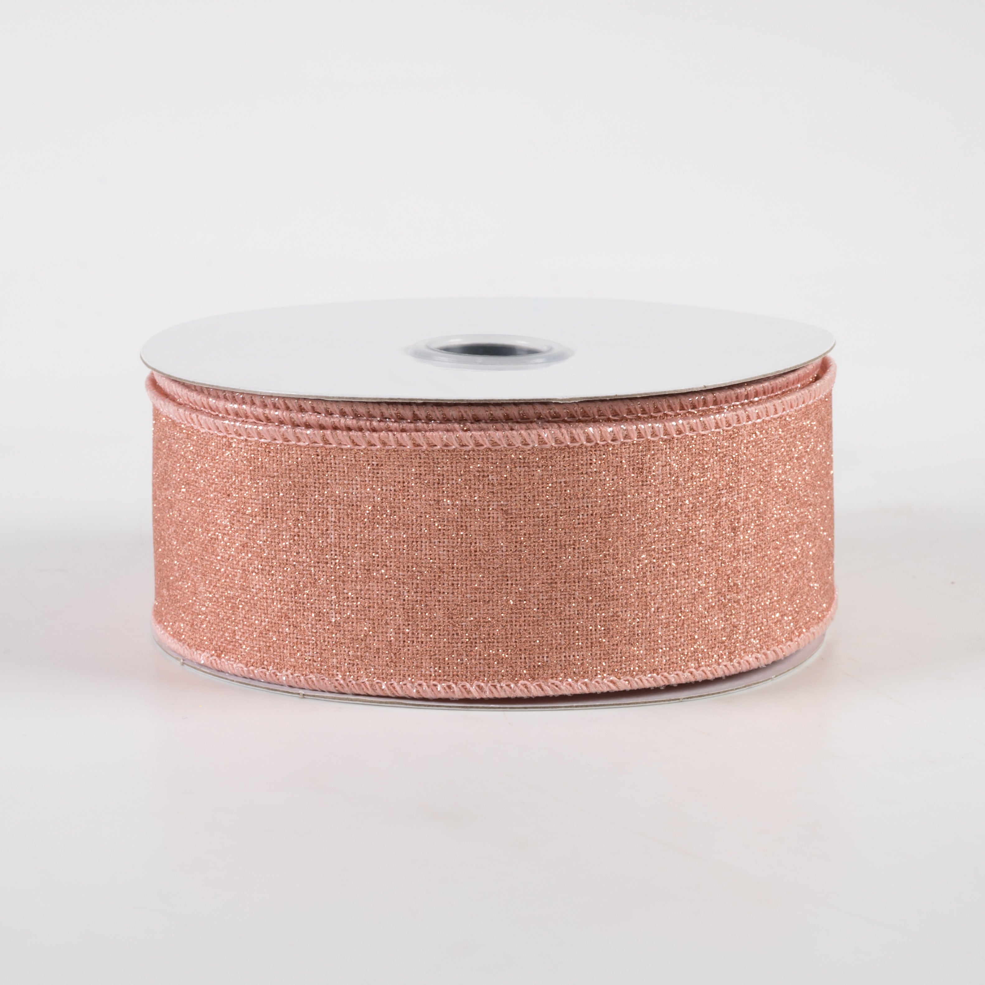 1.5" Fine Glitter on Royal Ribbon: Rose Gold (10 Yards)