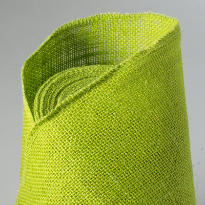 9" Fine Weave Burlap Fabric Ribbon: Apple Green (10 Yards) Lifestyle Photo