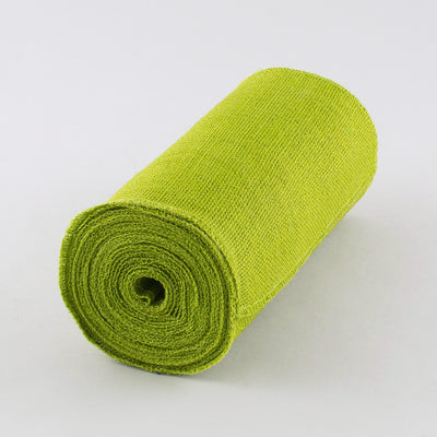9" Fine Weave Burlap Fabric Ribbon: Apple Green (10 Yards) Item Number: JRF09-60