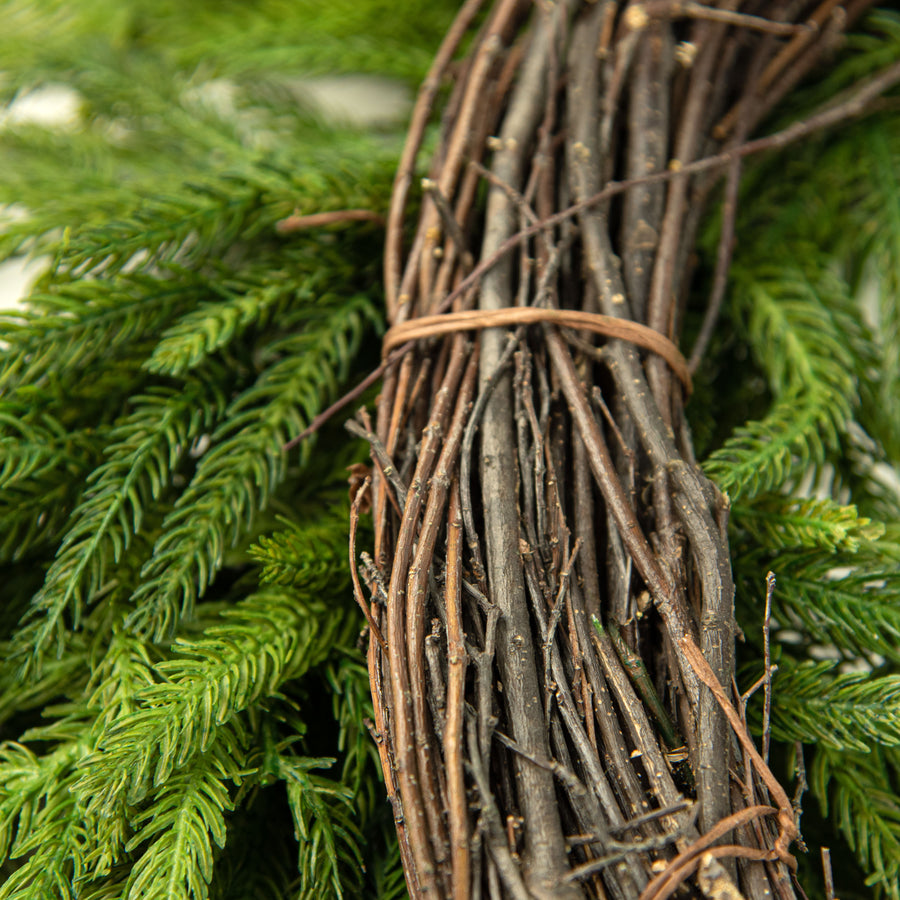 24" Fir Pine Wreath detail photo 4