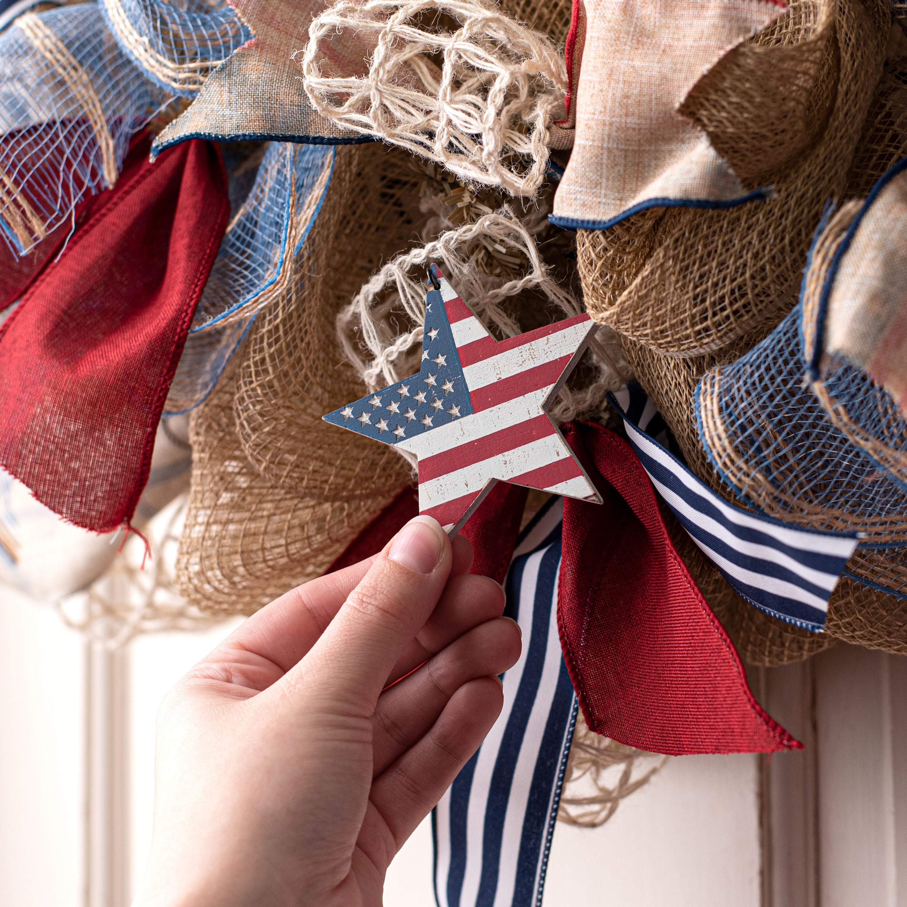 3.25" Flag Star Ornament Lifestyle Photo