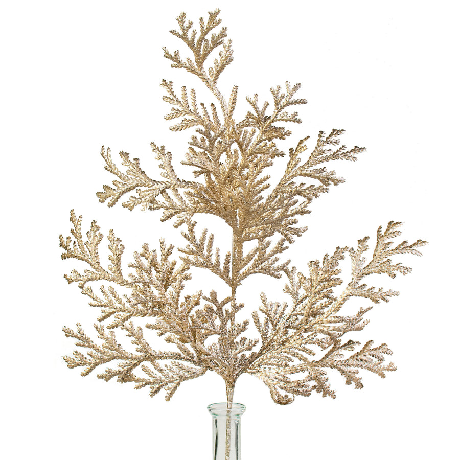 21" Flat Cedar Spray: Taupe Champagne Item Number: 248392