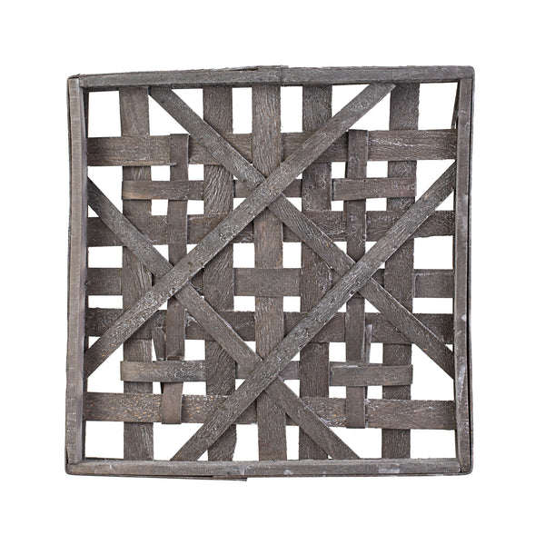 small square tobacco basket Mini tiered tray with little wreath and black and white gingham / plaid ribbon 5square farmhouse / cottage decor, hutch 24L x 18W x 4 1/3H is the perfect tool that your food business can use to display prepackaged food items Expressly HUBERT Square Black Metal