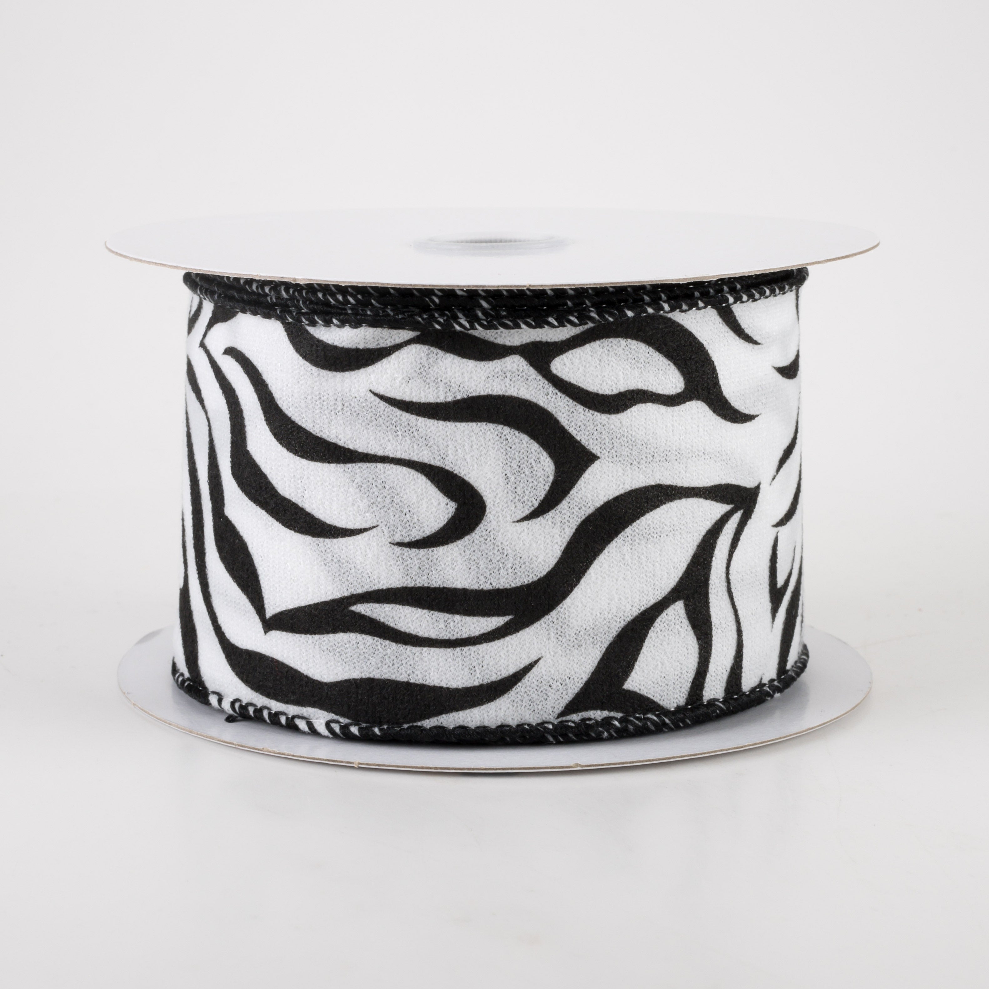 2.5" Fleece Animal Zebra Print Ribbon (10 Yards)