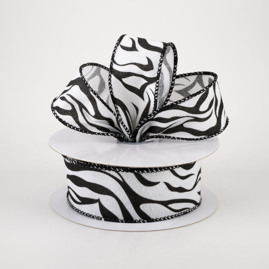 1.5" Fleece Animal Zebra Print Ribbon (10 Yards) Lifestyle Photo