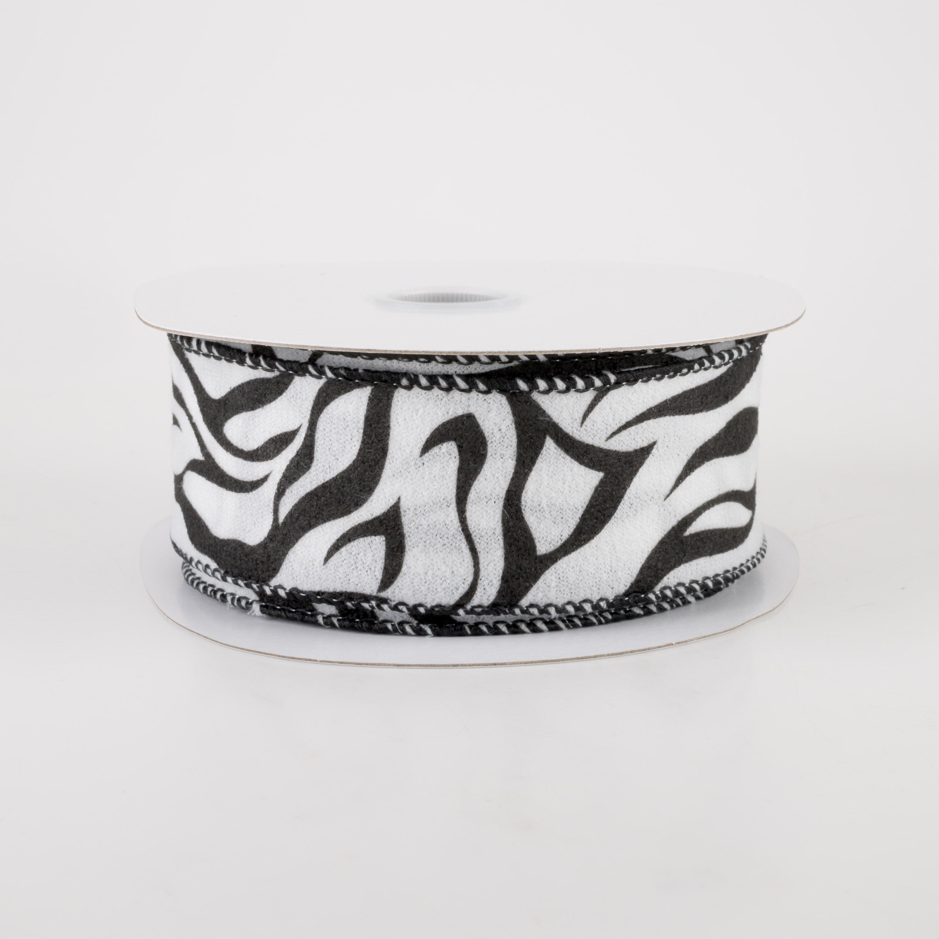 1.5" Fleece Animal Zebra Print Ribbon (10 Yards)