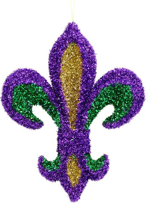 10" Fleur de Lis Ornament: PGG Tinsel Item Number: MZ1802TC