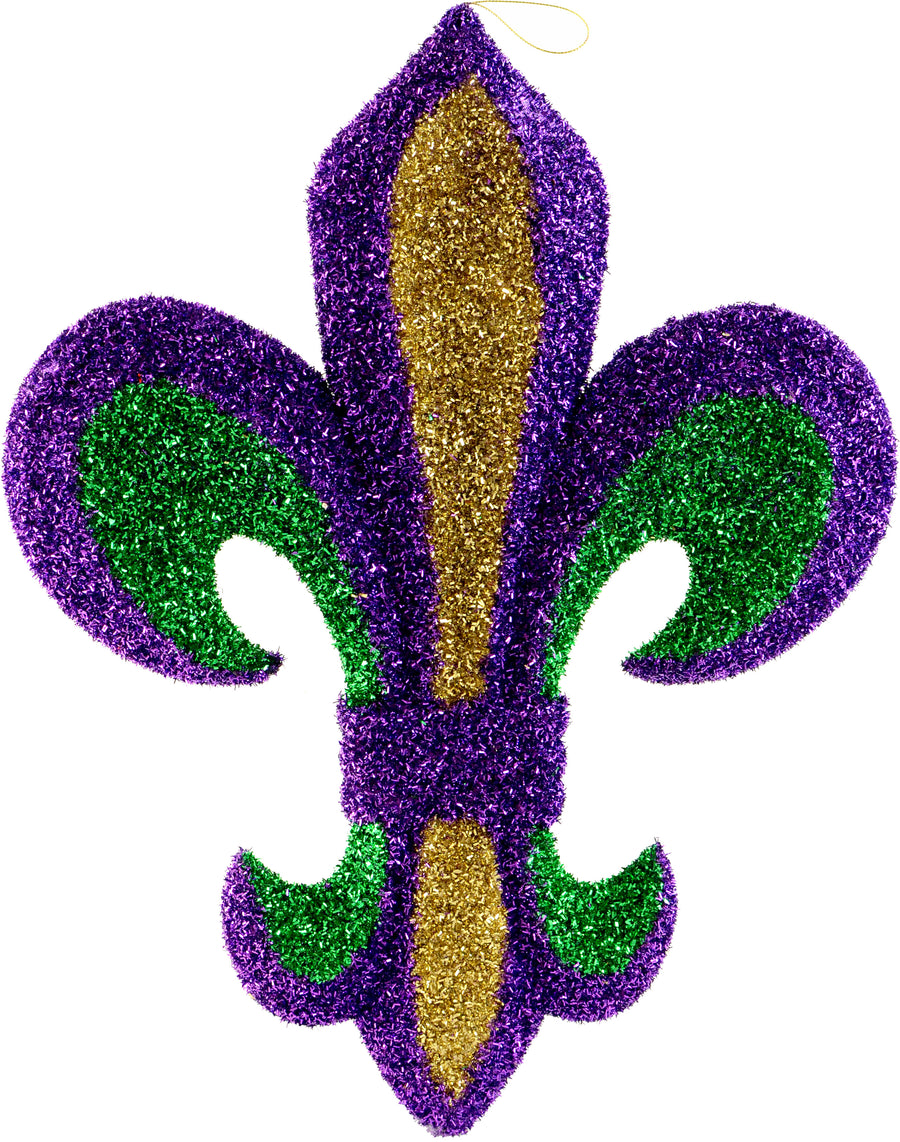 20" Fleur de Lis Decoration: PGG Tinsel Item Number: MZ1794TC