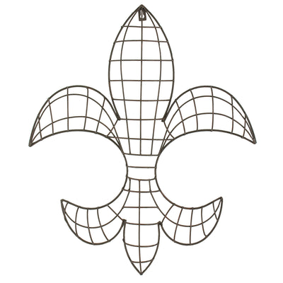 21" Fleur De Lis Wire Form: Brown Rust Item Number: KE1215C7
