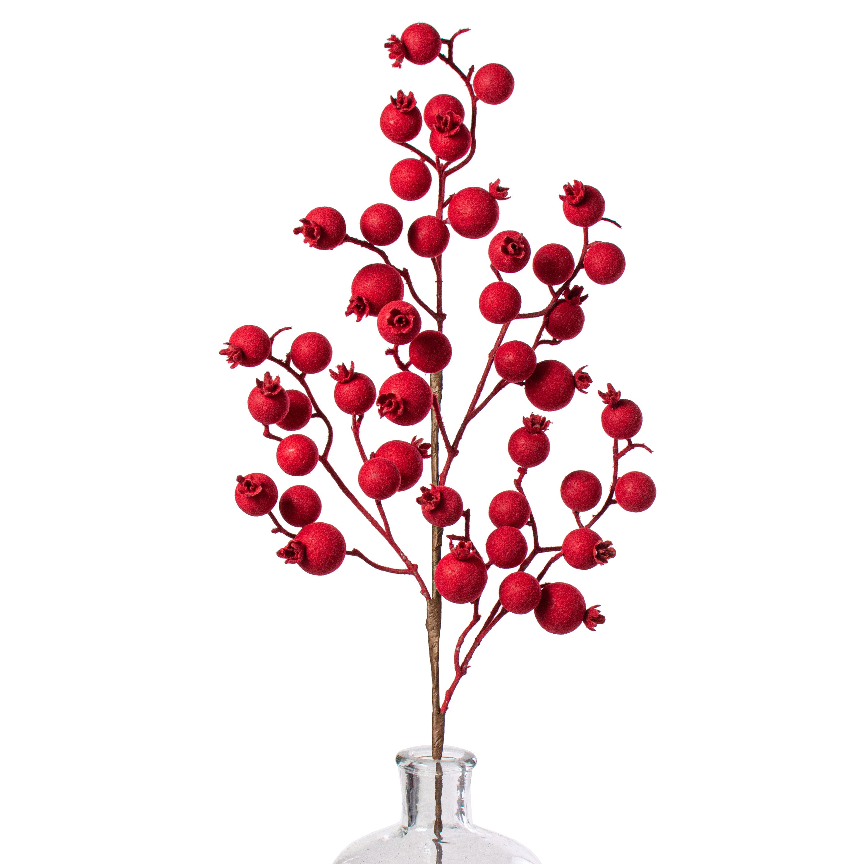 29" Flocked Berry Spray: Red Item Number: 188333