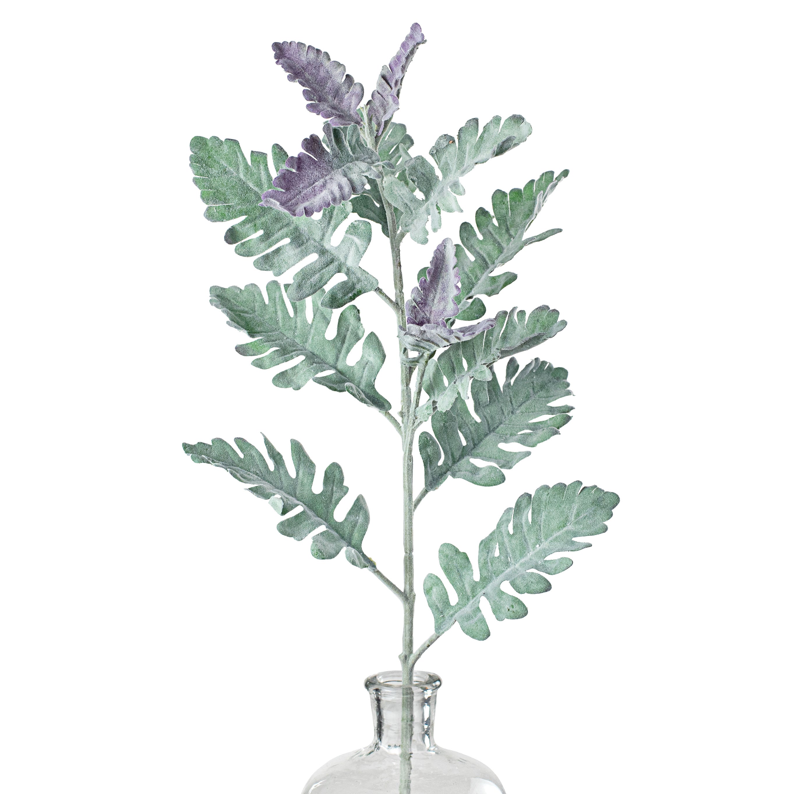 29" Flocked Dusty Miller Spray Item Number: 136002