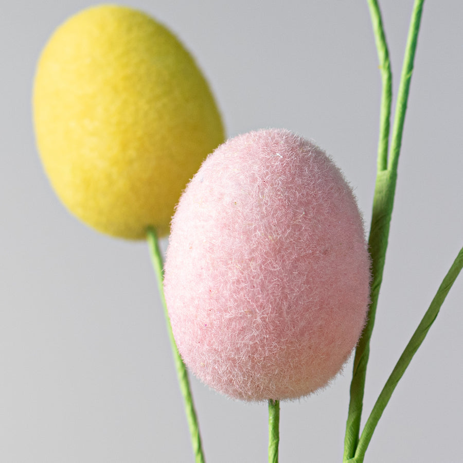 29" Flocked Egg Spray: Pastel Mix Lifestyle Photo