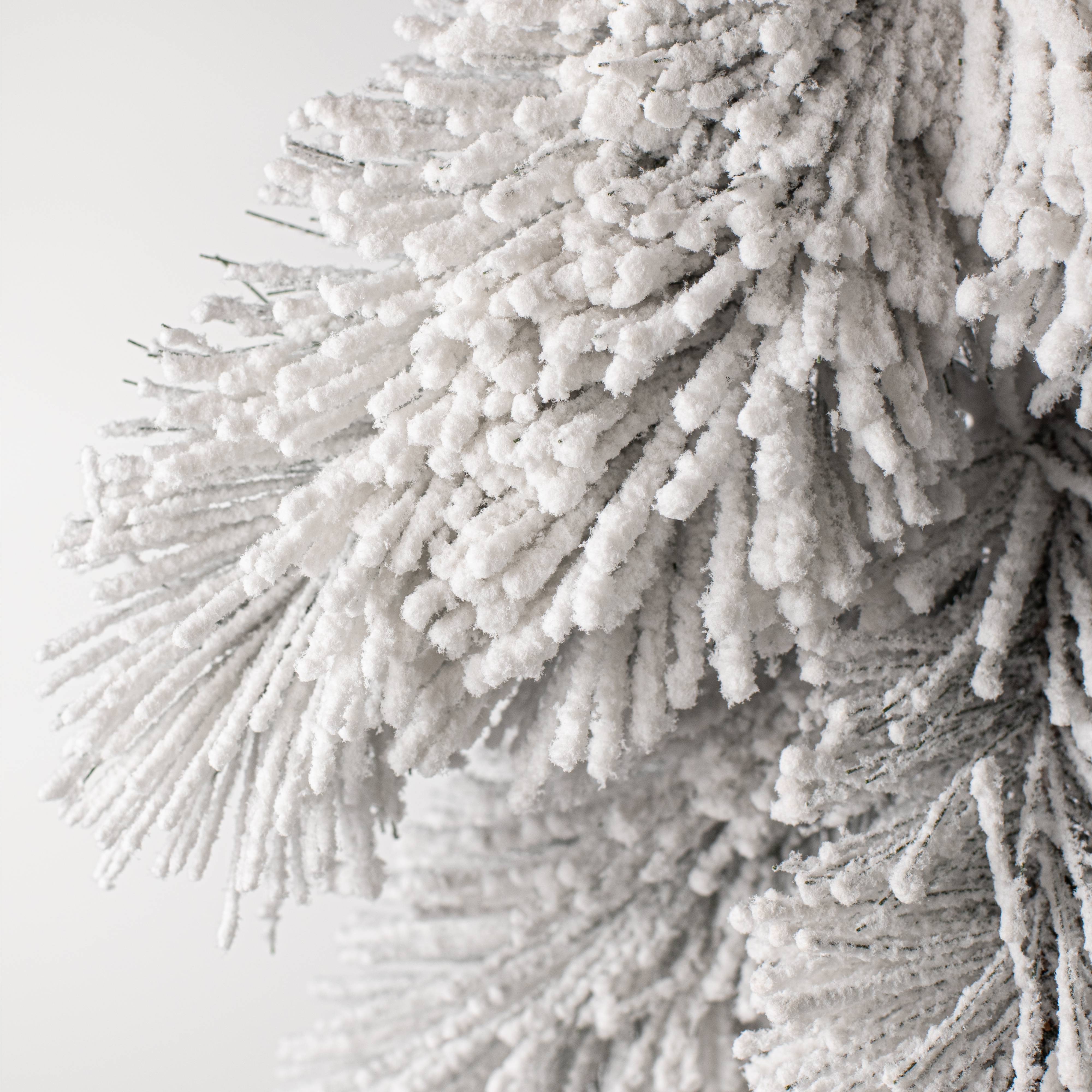 32" Flocked Fairmont Pine Teardrop detail photo 3