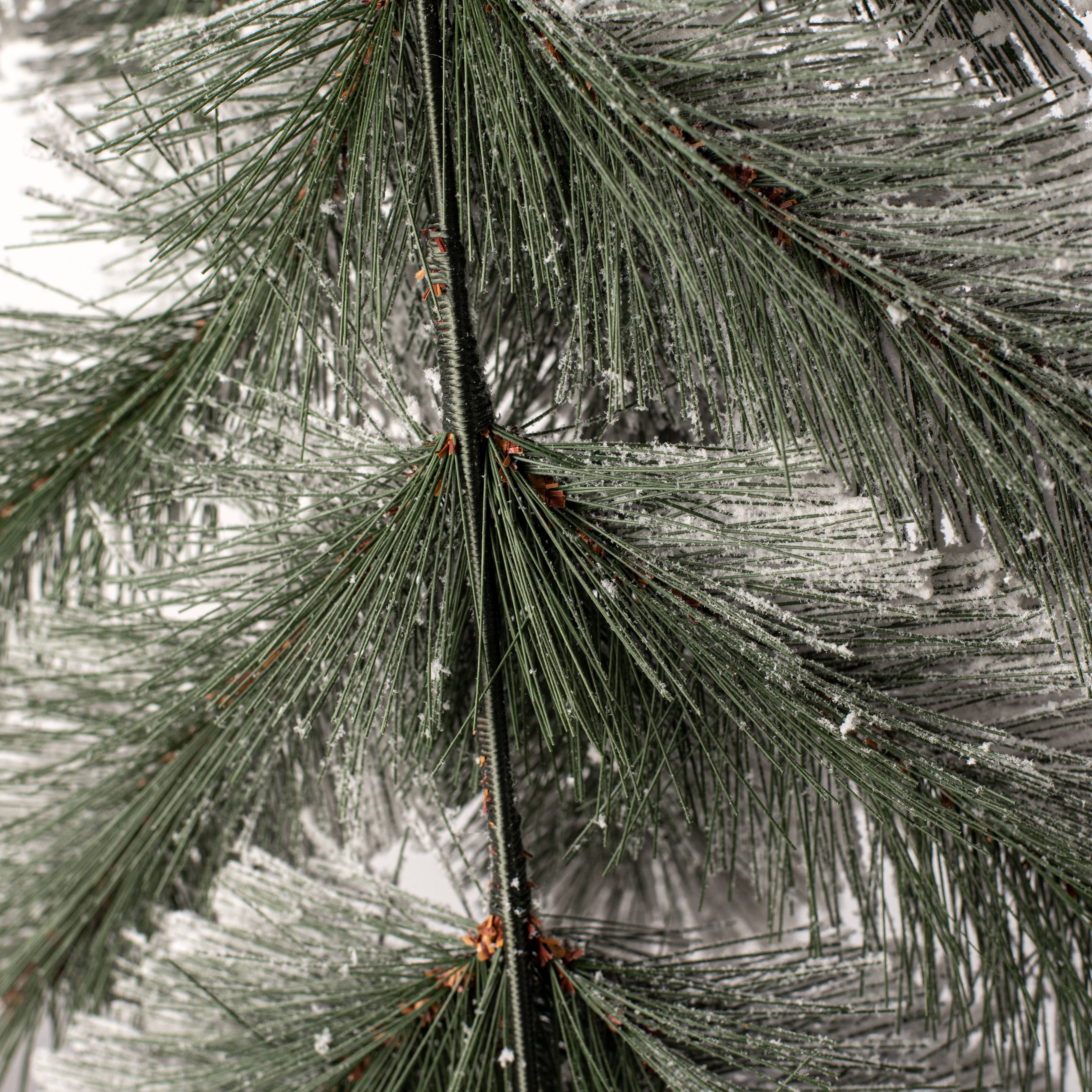 32" Flocked Fairmont Pine Teardrop detail photo 4