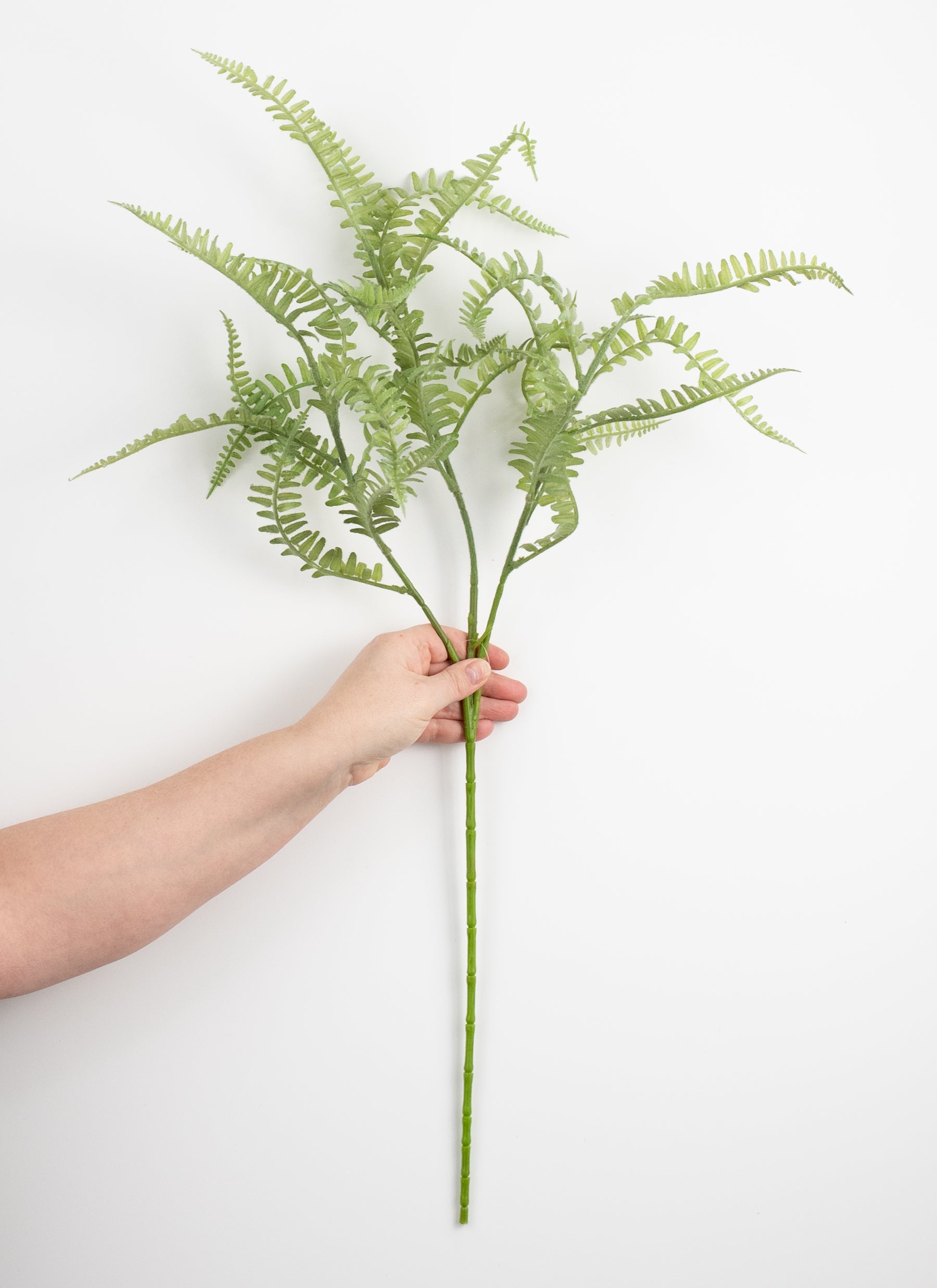 30" Flocked Fern Spray detail photo 3