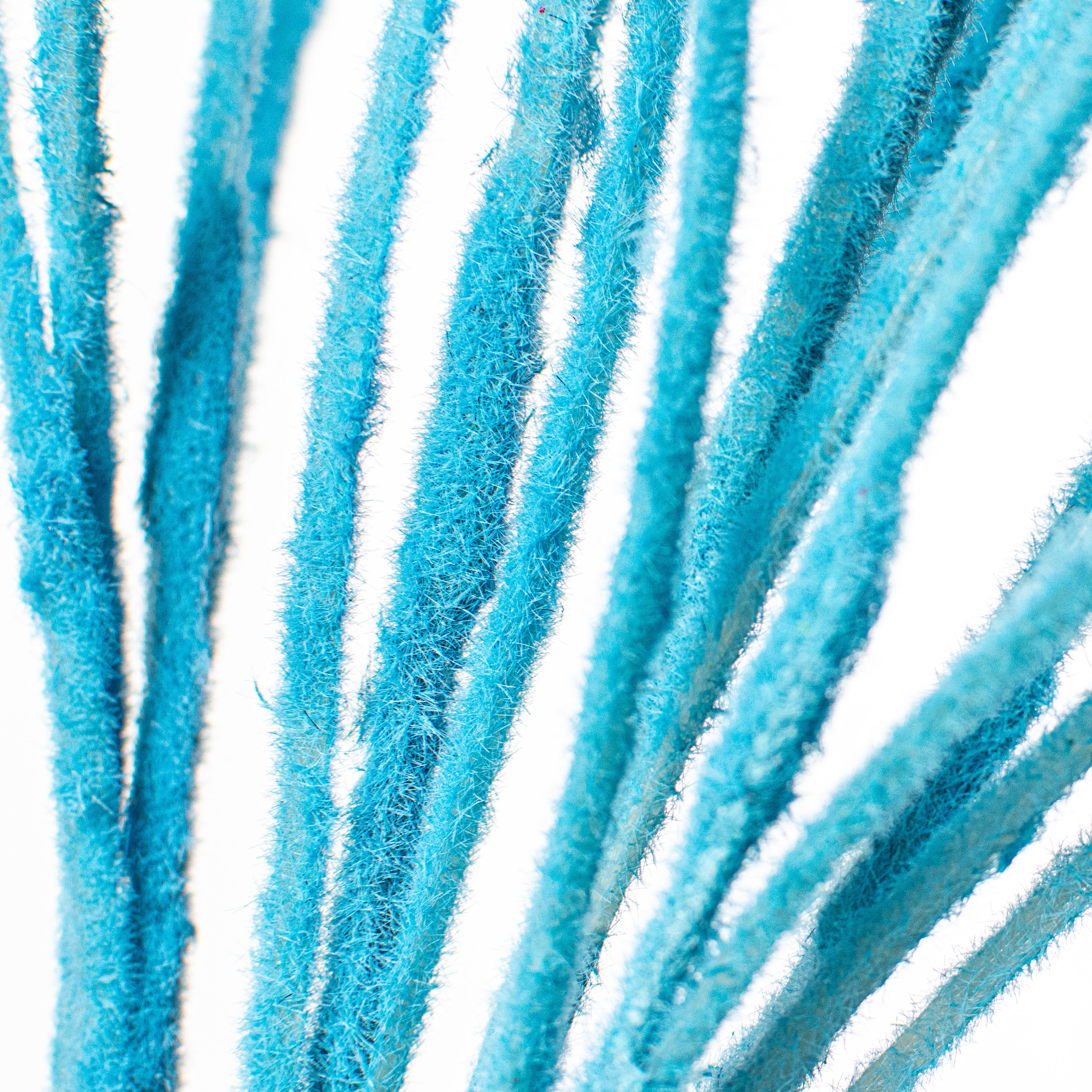 27" Flocked Grass Bush: Blue Lifestyle Photo