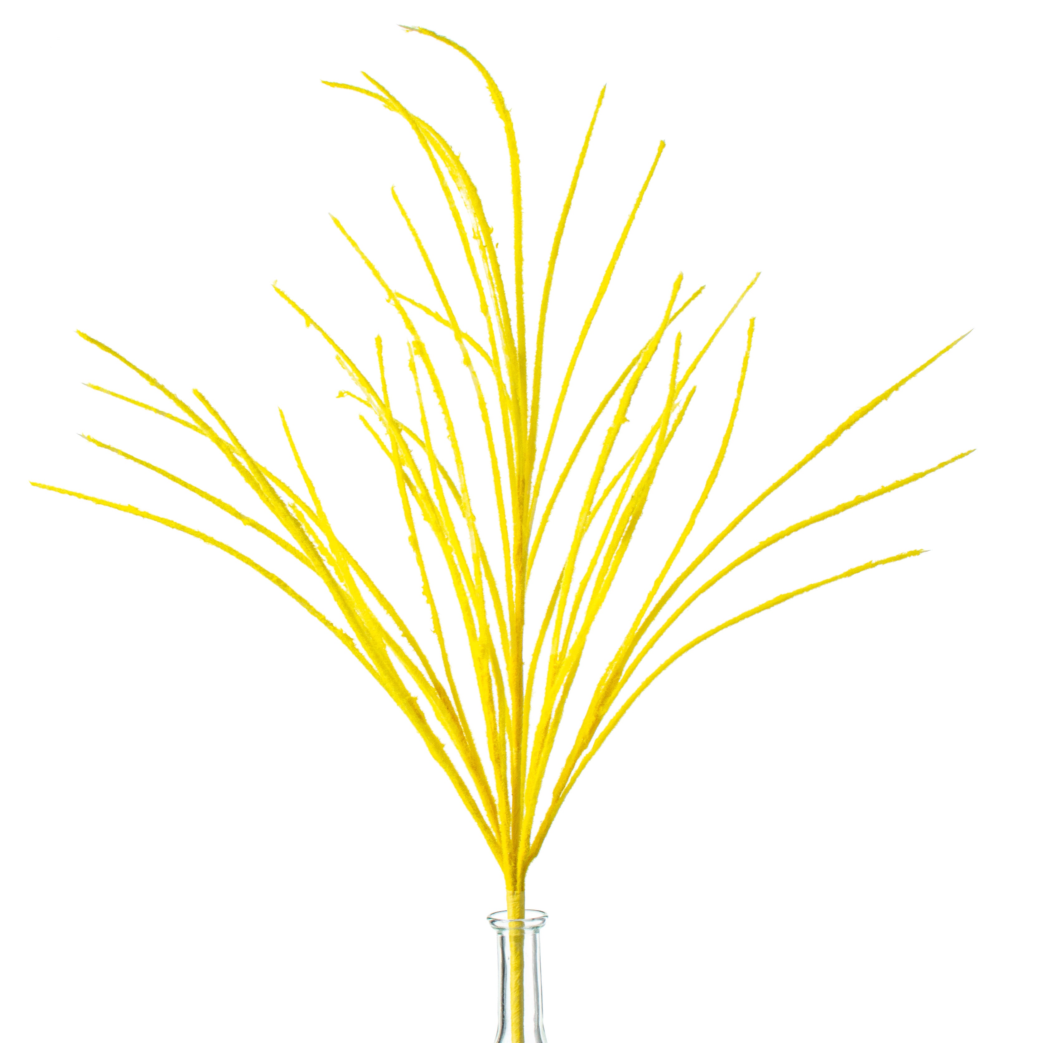27" Flocked Grass Bush: Yellow Item Number: FG610229