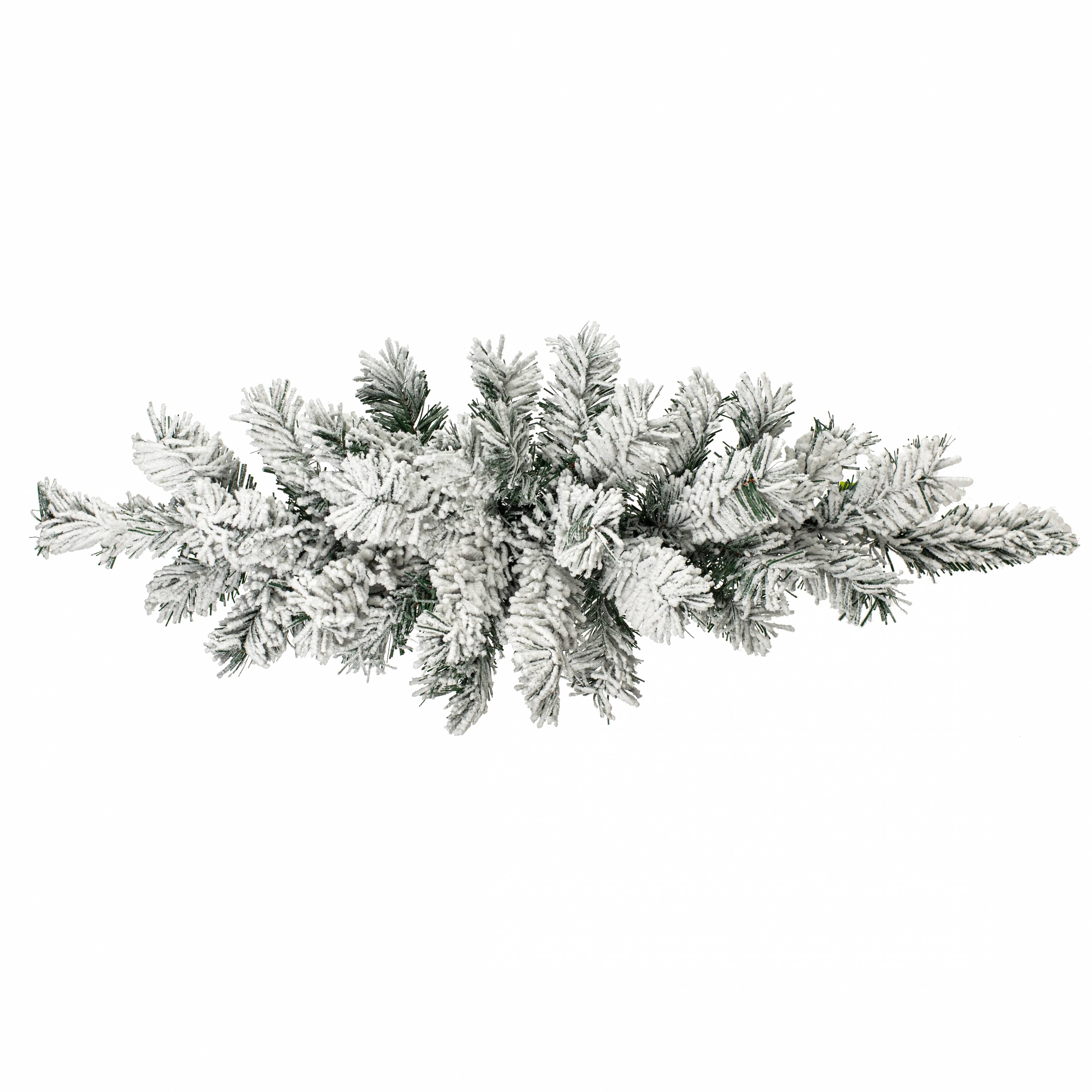 32" Flocked Kirkwood Pine Swag (36 Tips) Item Number: 83814SW32