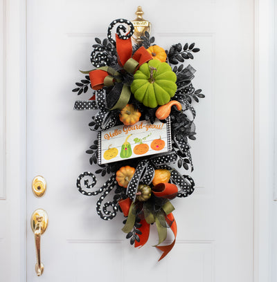 7" Flocked Pumpkin: Lime Lifestyle Photo