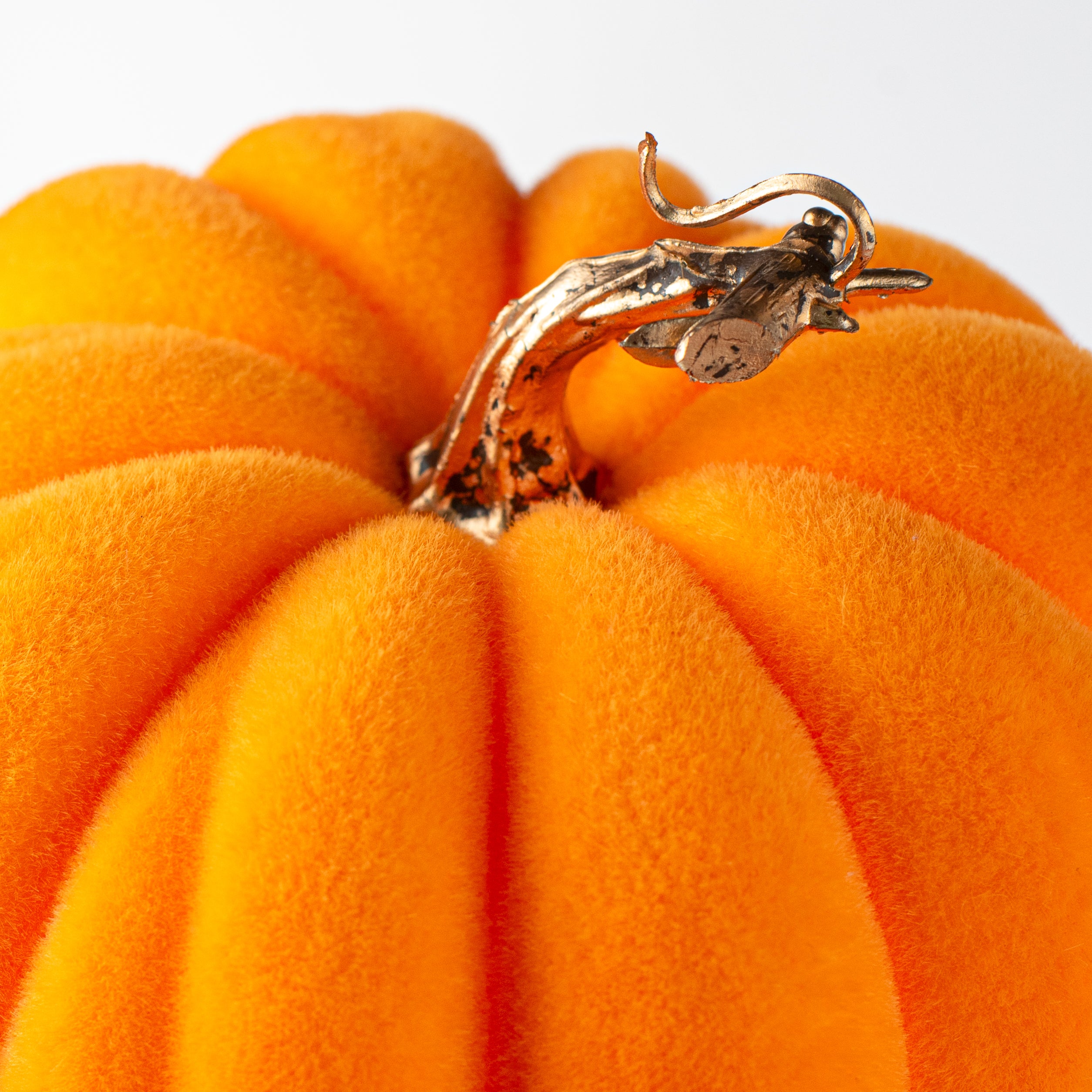 7" Flocked Pumpkin: Orange Lifestyle Photo