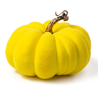 7" Flocked Pumpkin: Yellow Item Number: 56954YW