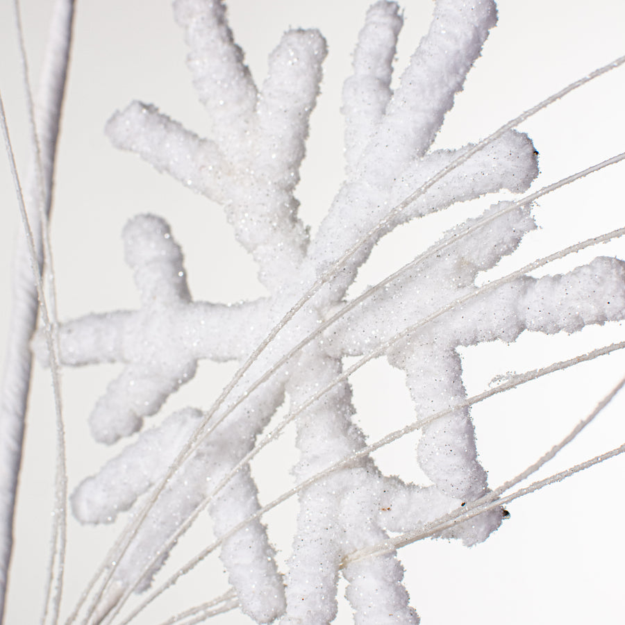 31" Flocked Snowflake Spray Lifestyle Photo