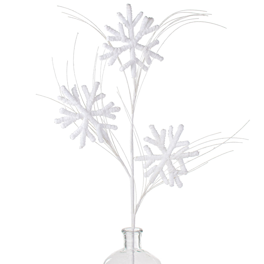 31" Flocked Snowflake Spray Item Number: 85289WT