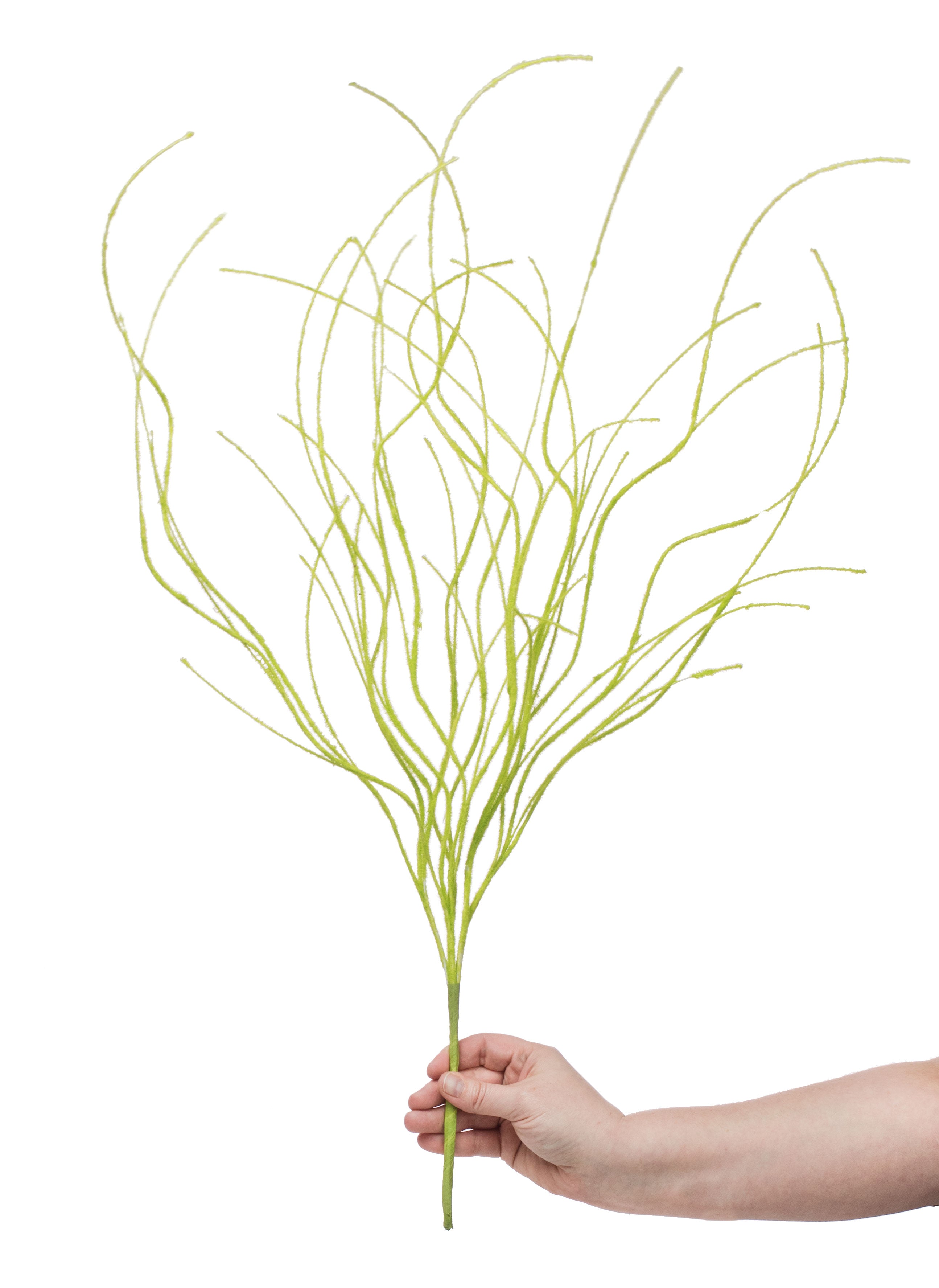30" Flocked Twig Spray: Lime Green Lifestyle Photo