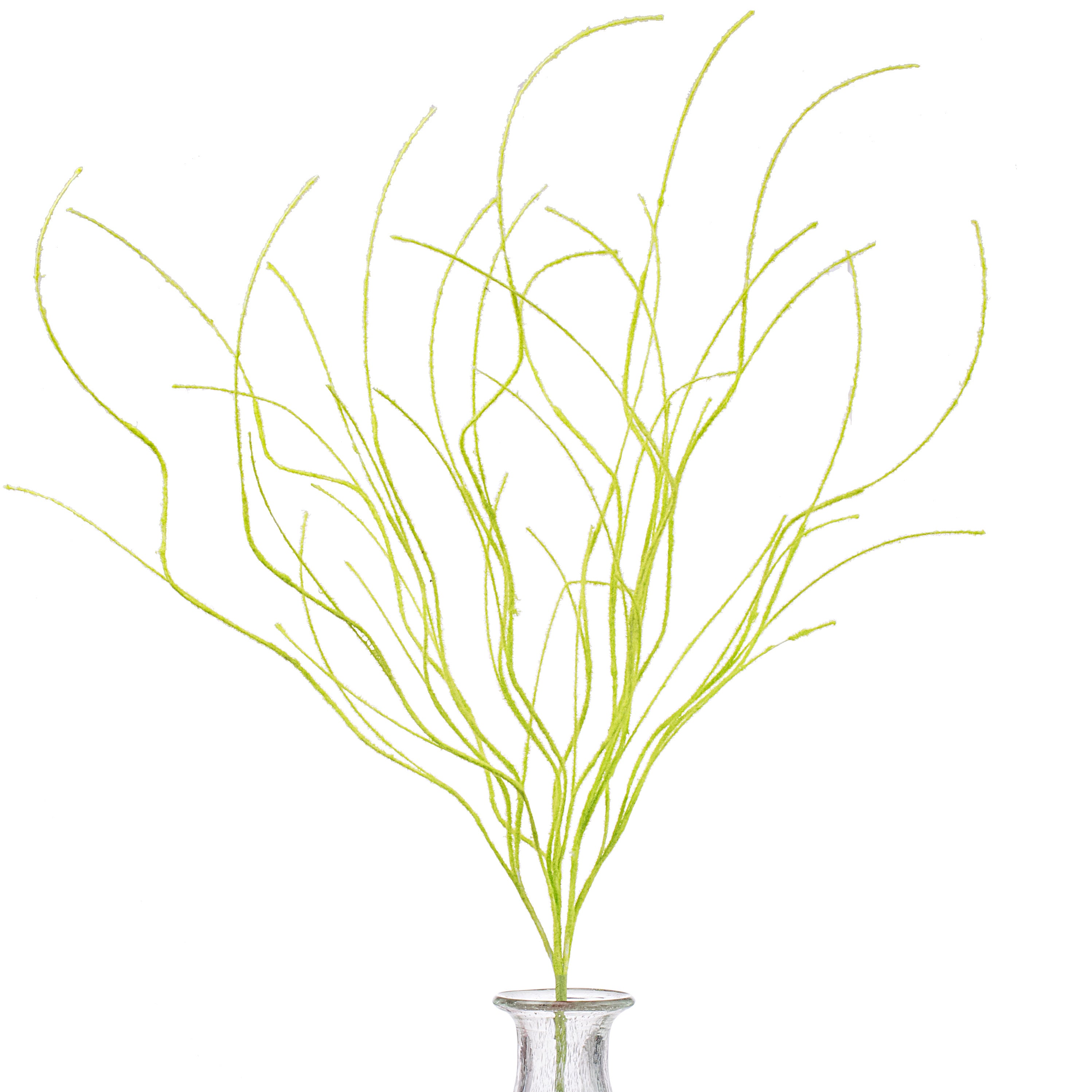 30" Flocked Twig Spray: Lime Green Item Number: MN008931
