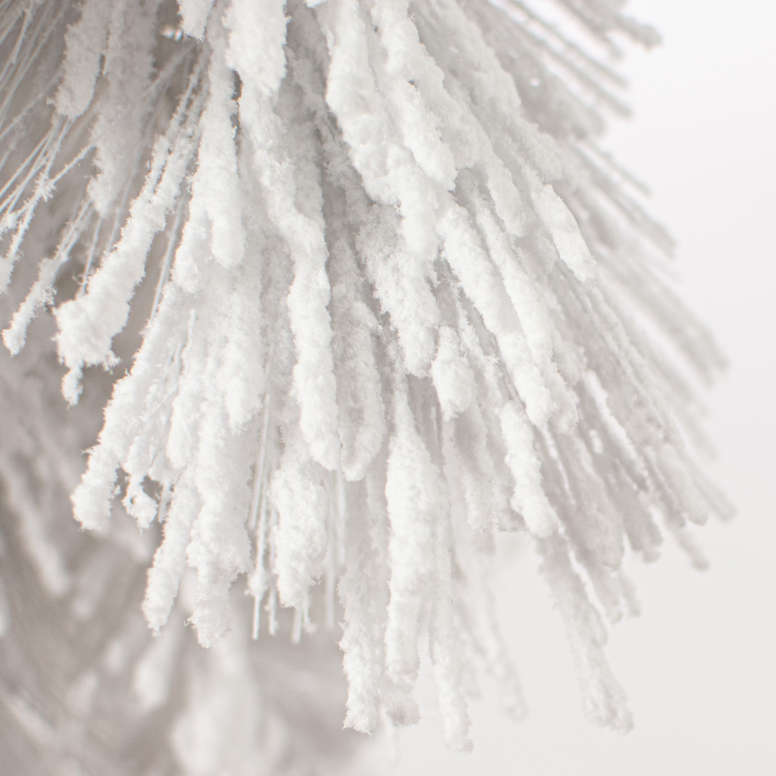 32" Flocked White Pine Teardrop detail photo 3