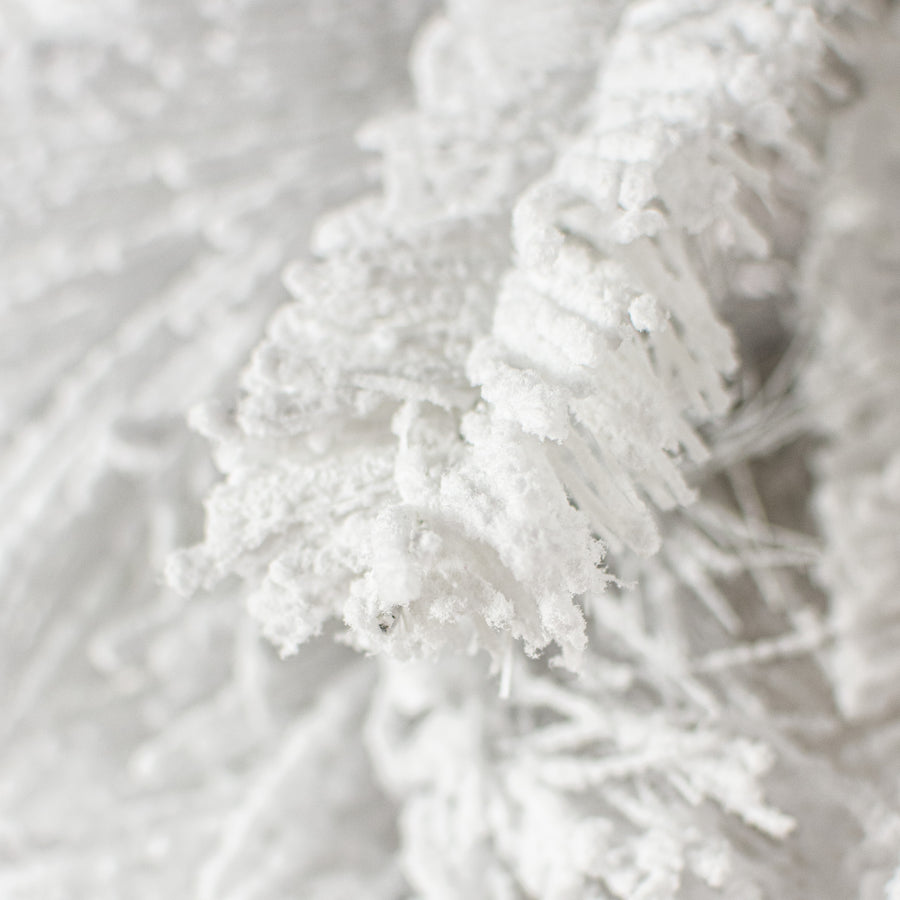 32" Flocked White Pine Teardrop detail photo 4