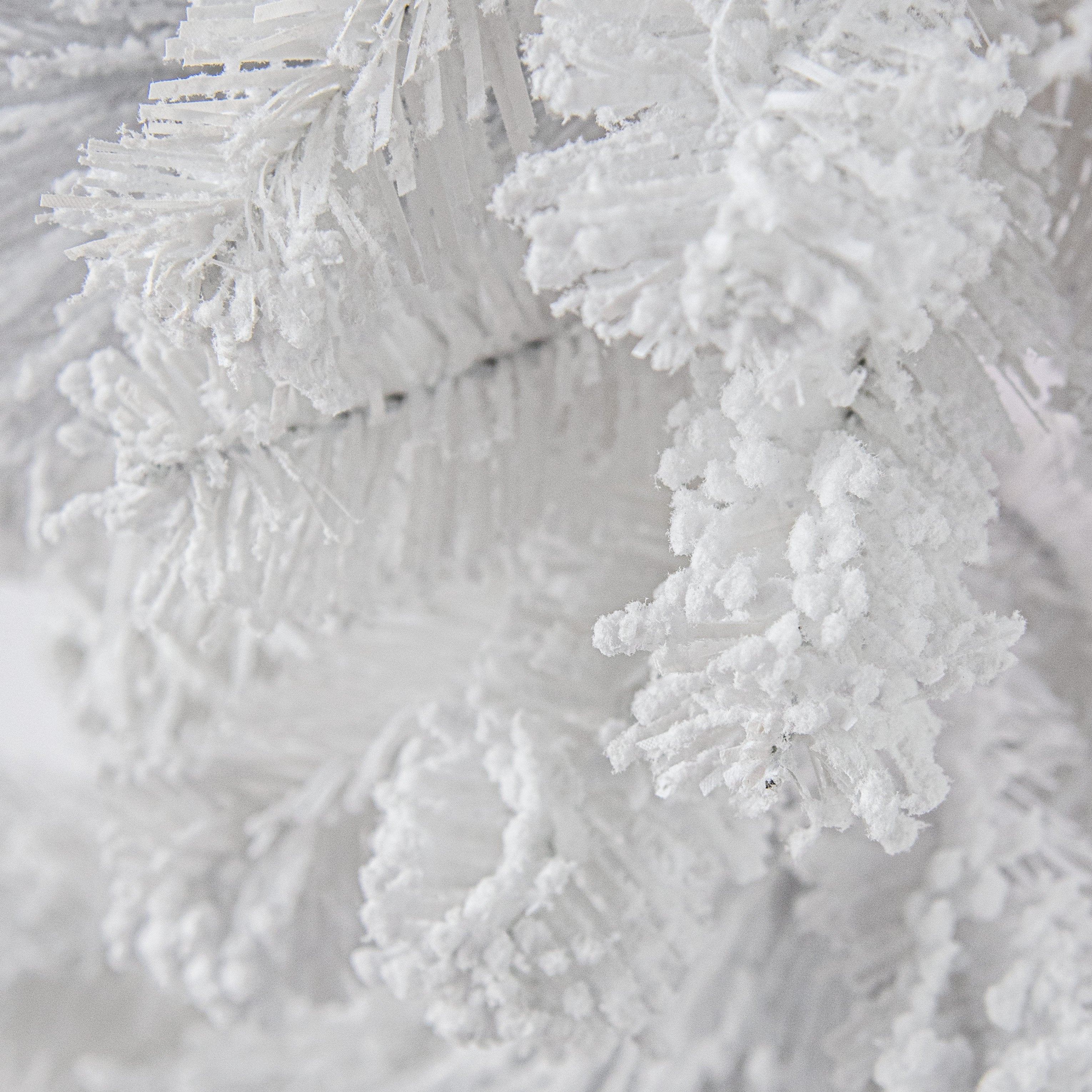3' Flocked White Pine Tree detail photo 4