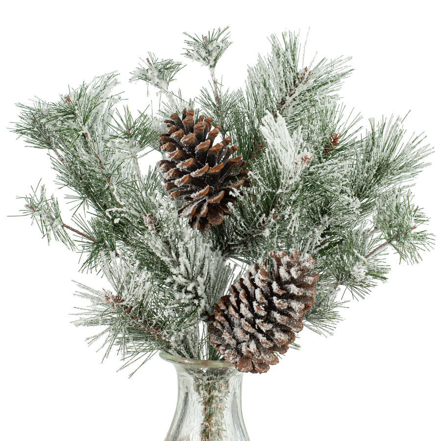21" Flocked Winterfield Pine Spray Item Number: 284199
