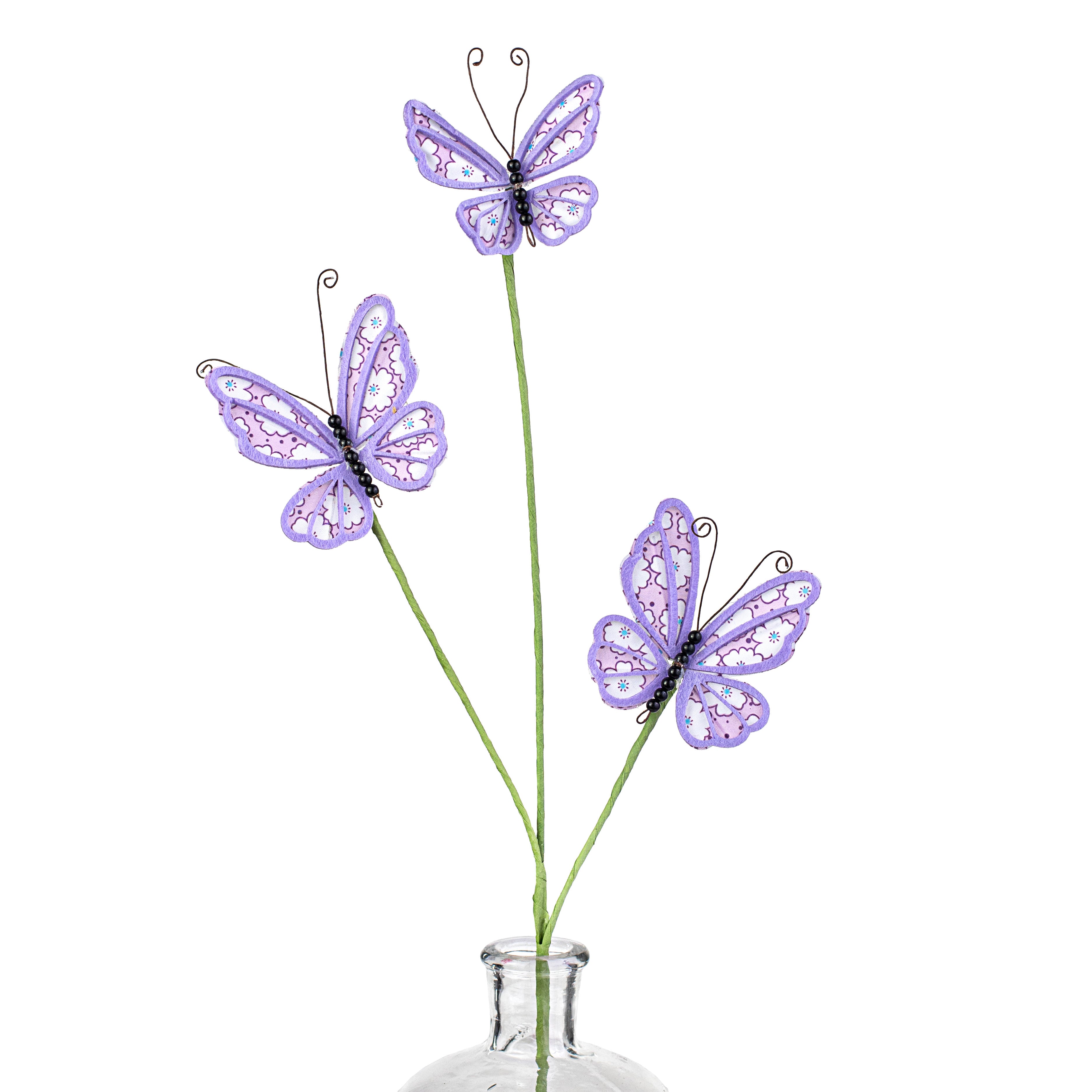 26" Floral Butterfly Spray: Purple Item Number: 63069PU