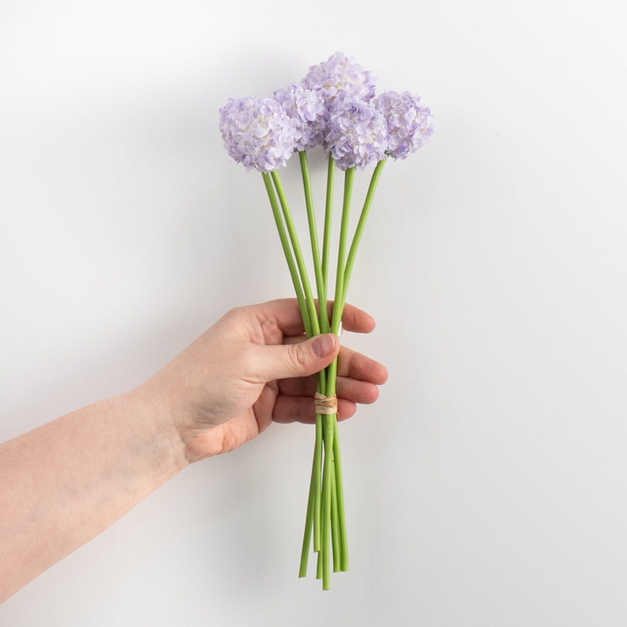 11" Flower Ball Stem Bundle: Lavender detail photo 3