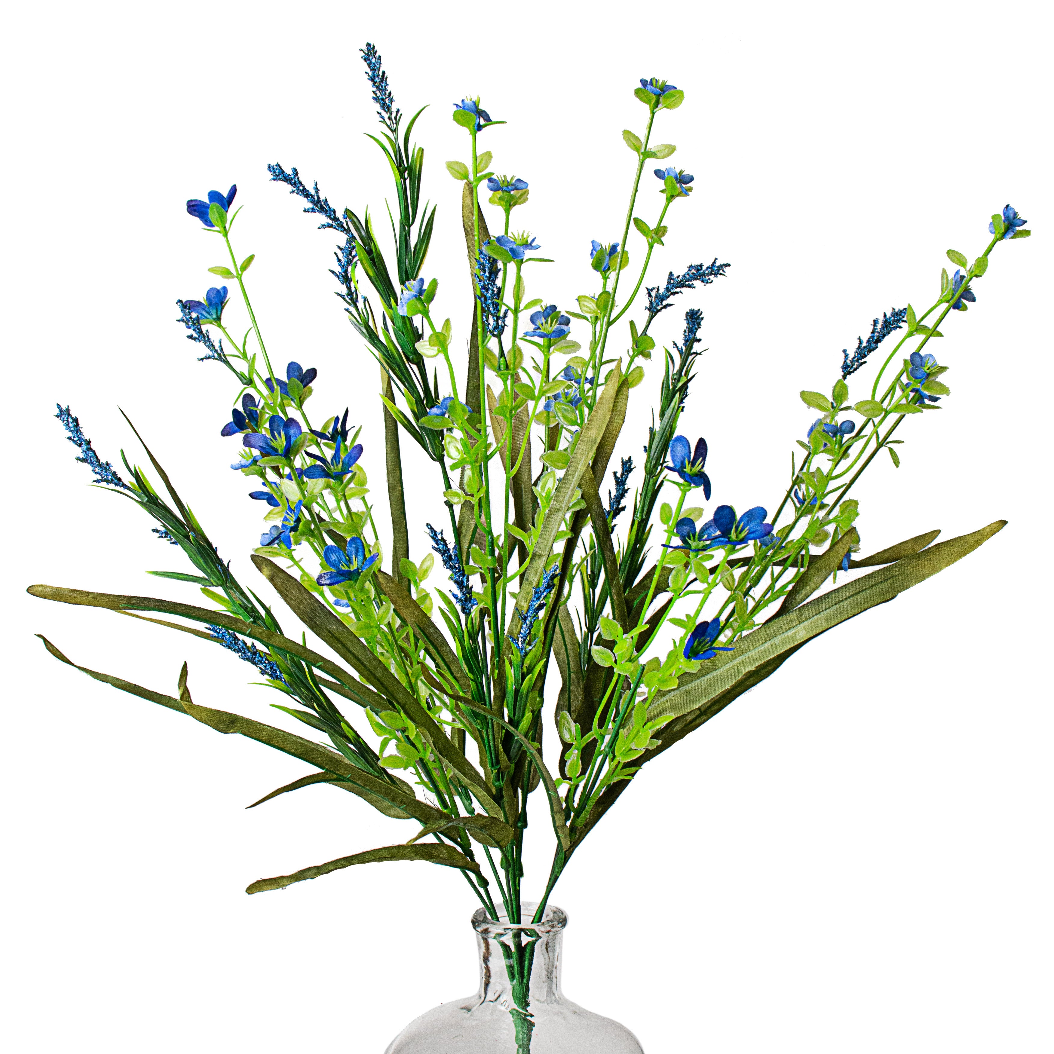 21" Flower & Grasses Filler Bush: Blue Item Number: 56689BL