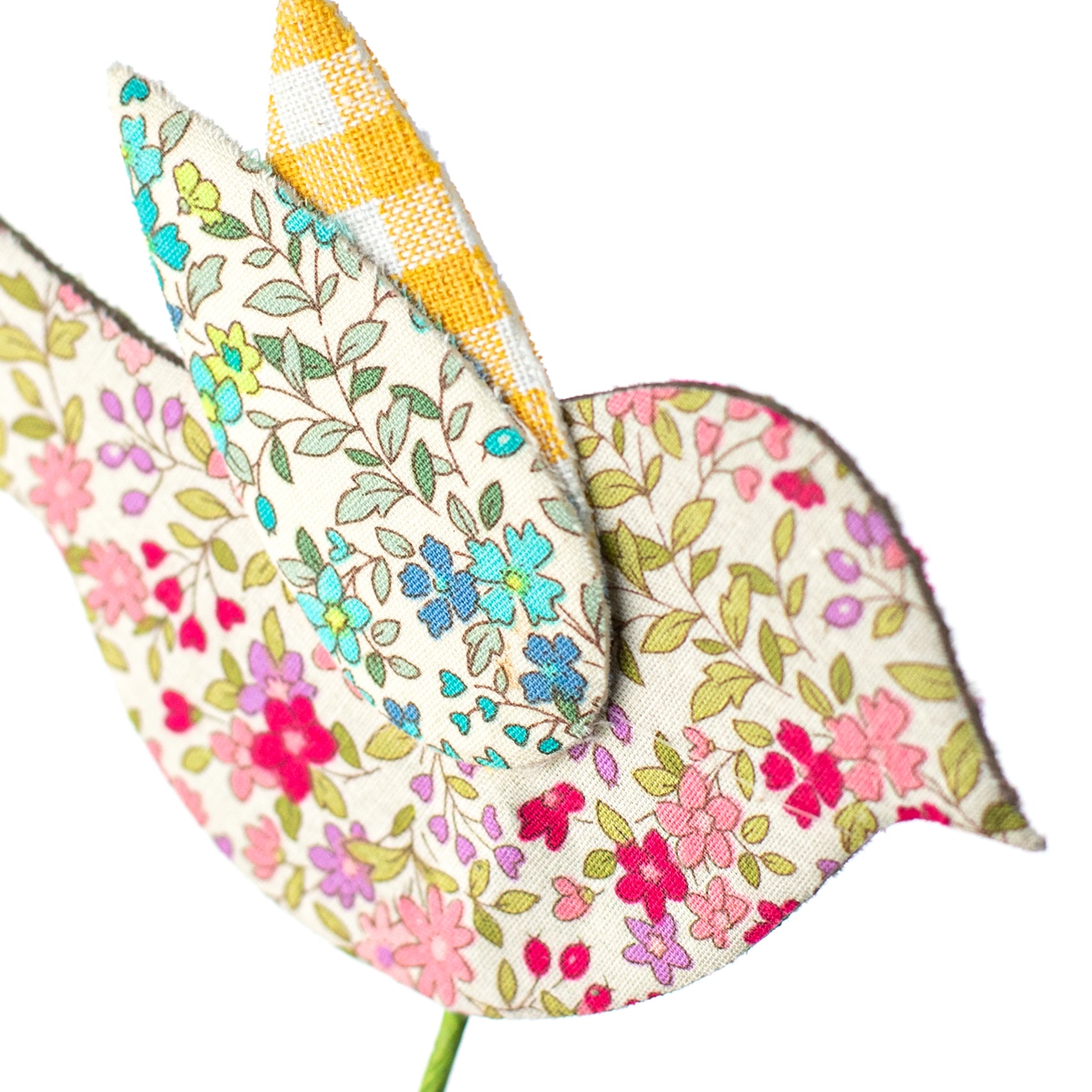 14" Flower Pattern Bird Spray: Pink, Blue, Turquoise Lifestyle Photo