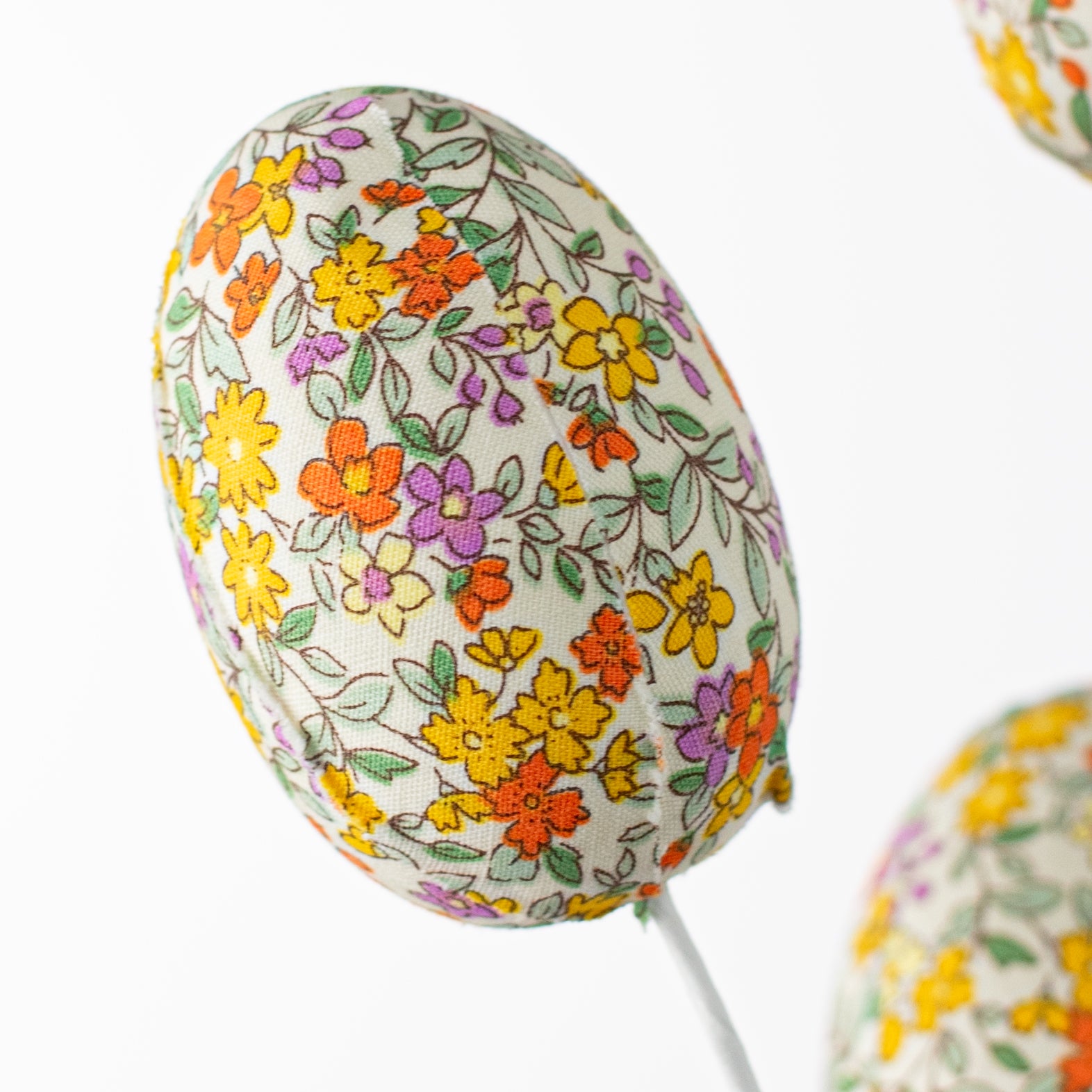 12" Flower Pattern Easter Egg Pick: Orange & Yellow Lifestyle Photo