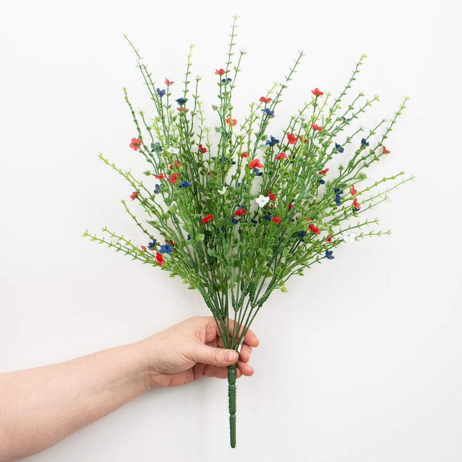 21" Flowering Filler Bush: Red, White & Blue detail photo 3