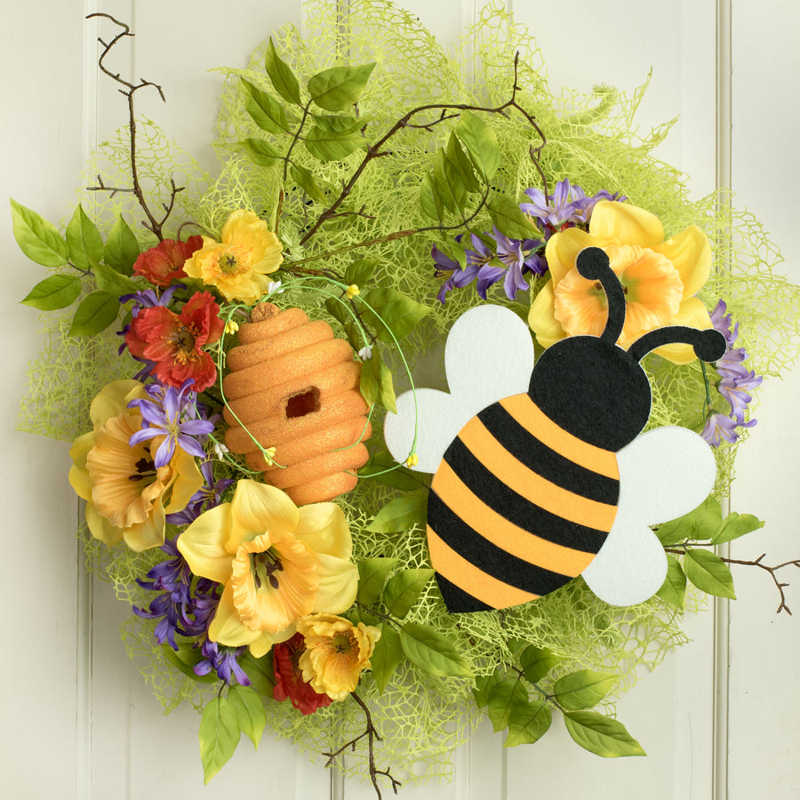 12" Foam Bumble Bee Ornament Lifestyle Photo