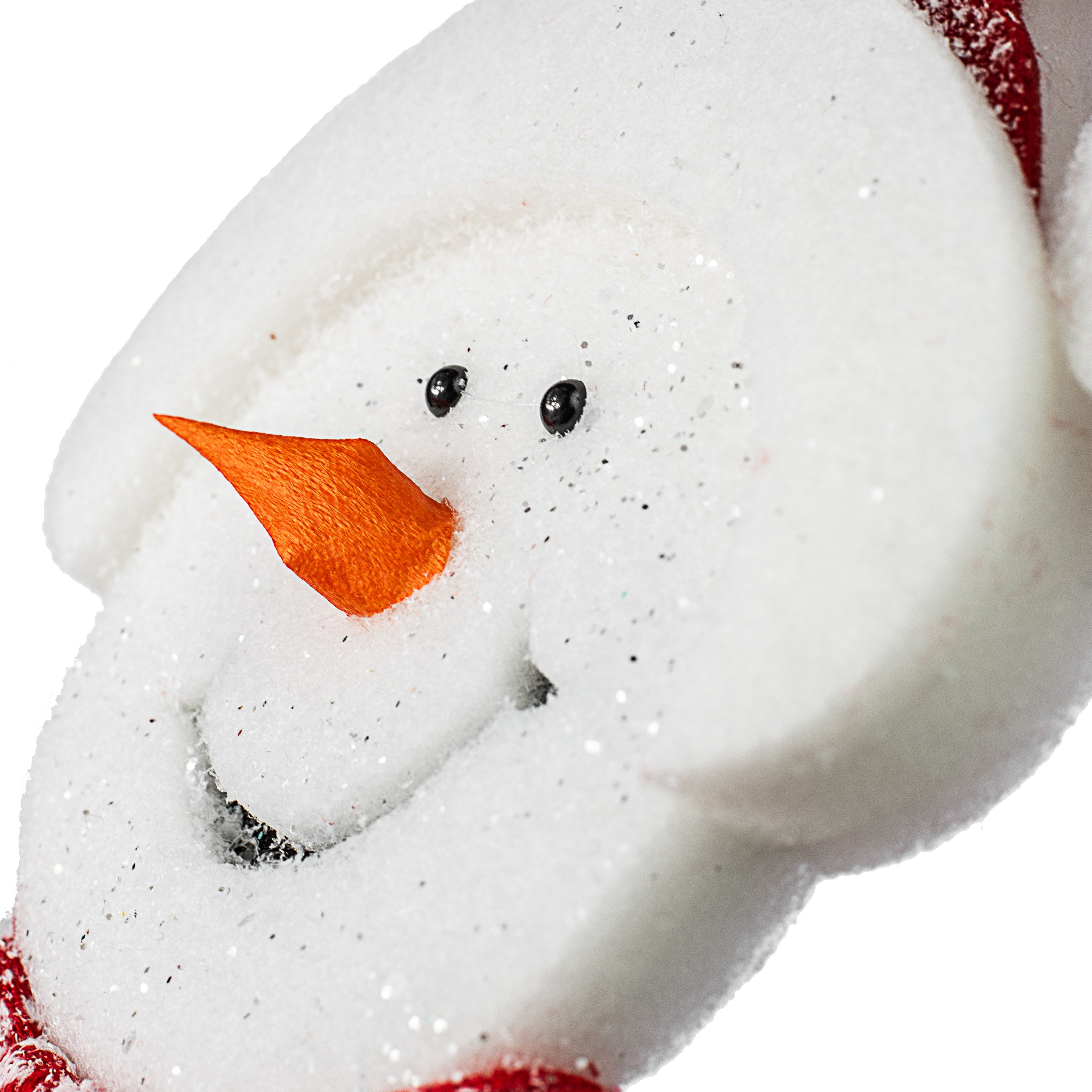 15" Foam & Fabric Snowman Head Ornament detail photo 3