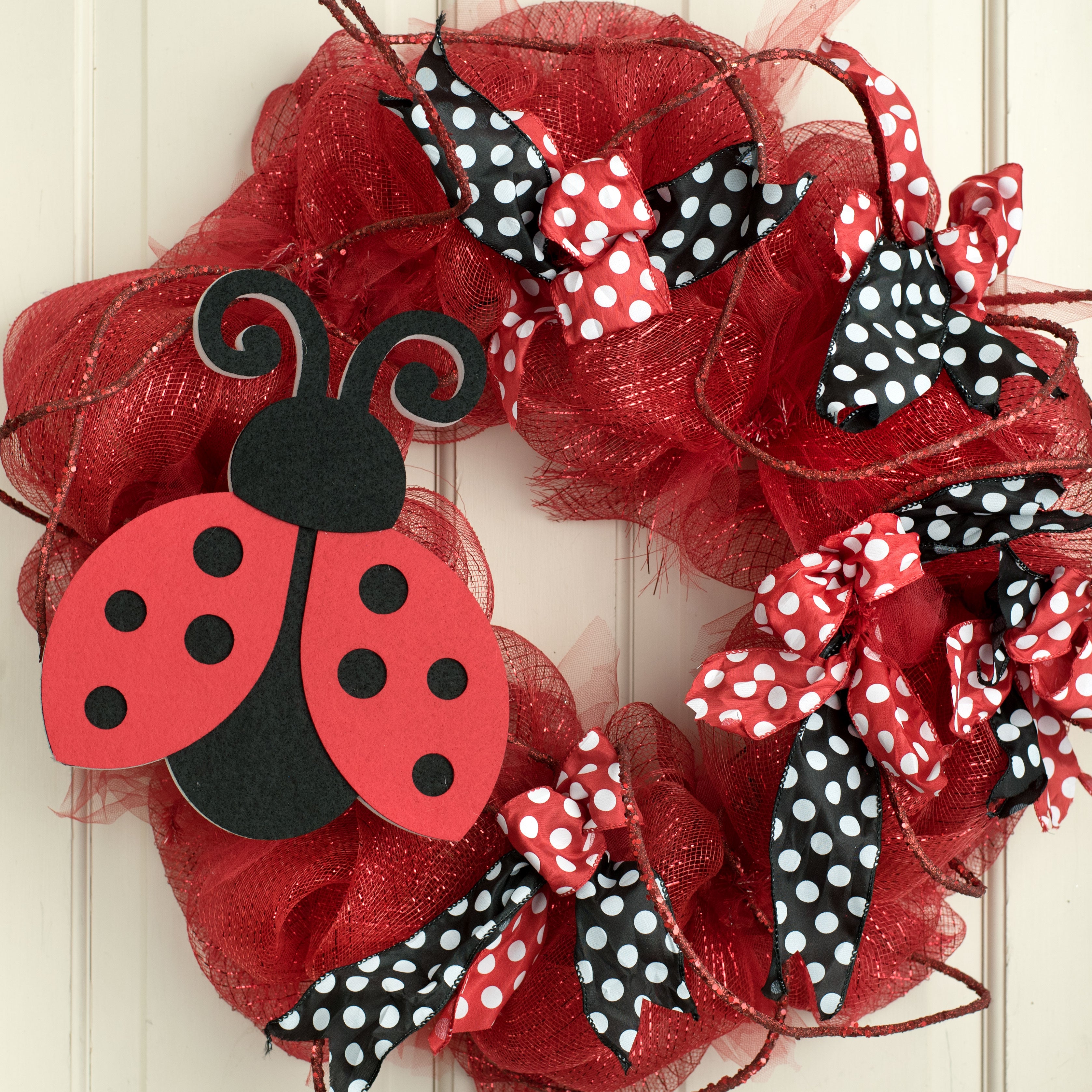 12" Foam Ladybug Ornament Lifestyle Photo