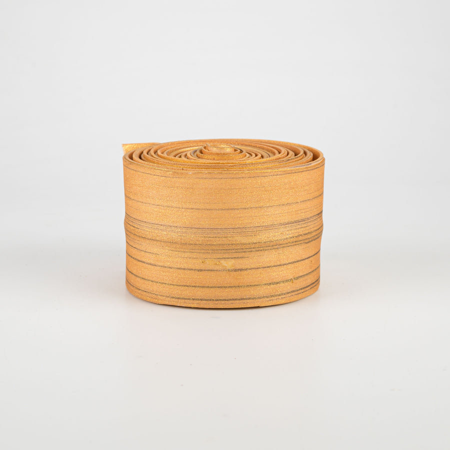 1.6" Foam Strip Wired Ribbon: Dark Gold (5 Feet)
