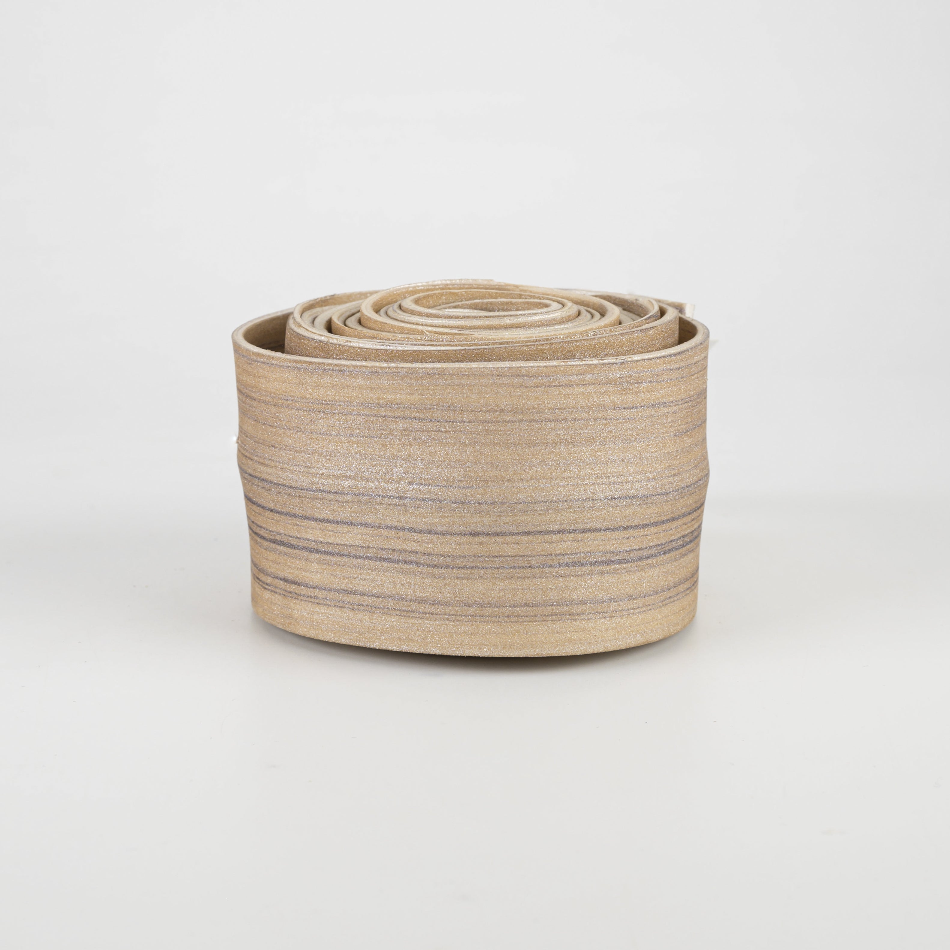 1.6" Foam Strip Wired Ribbon: Light Gold (5 Feet)