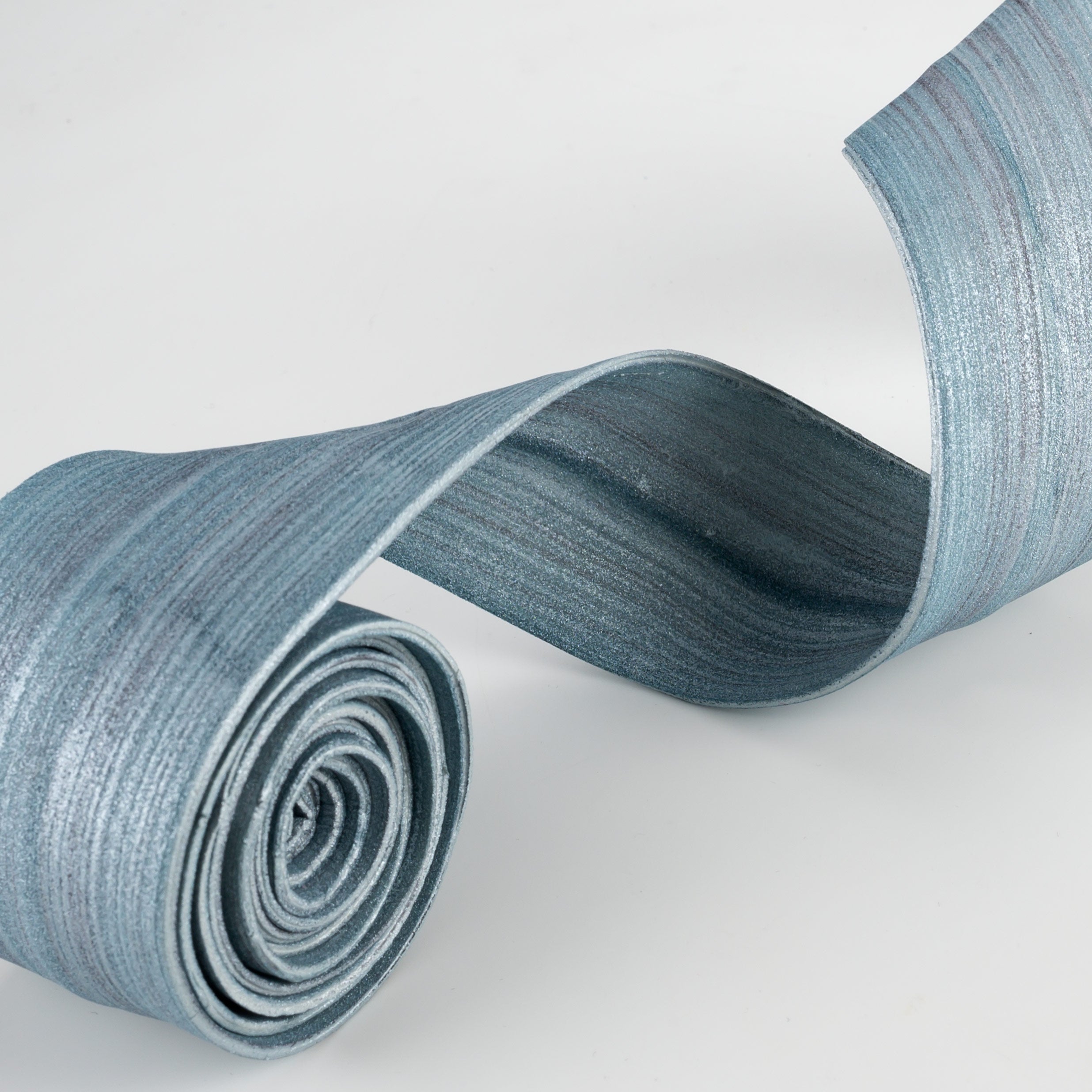 1.6" Foam Strip Wired Ribbon: Smoke Blue (5 Feet) detail photo 4