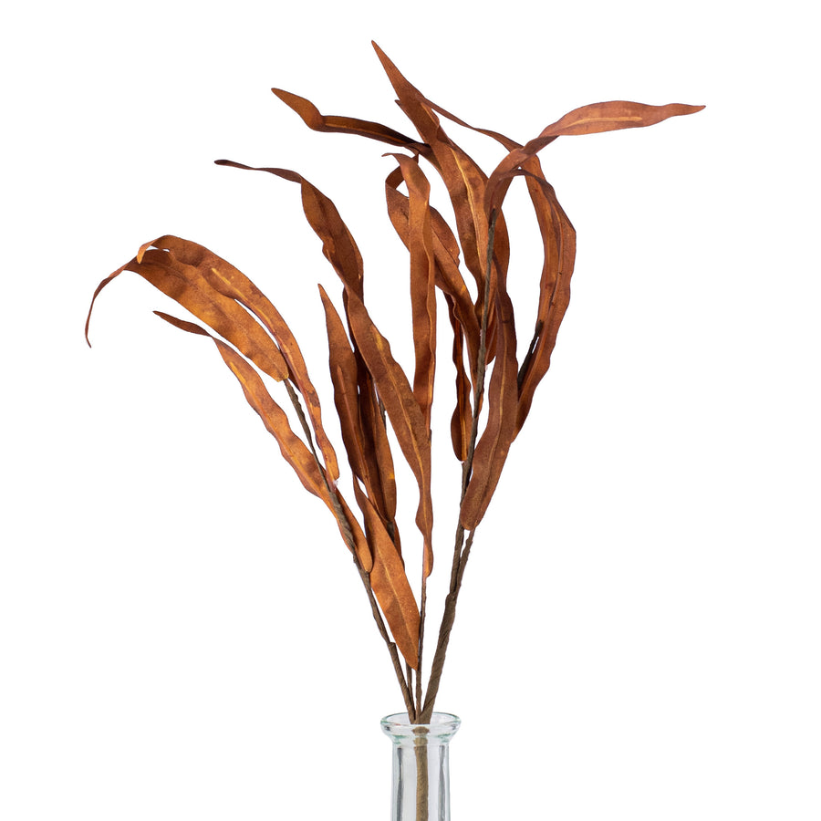 18" Foam Willow Leaves Pick: Brown Item Number: 29585