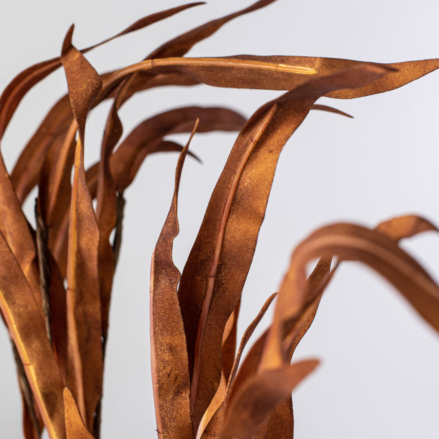 18" Foam Willow Leaves Pick: Brown detail photo 4