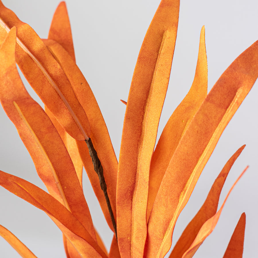 18" Foam Willow Leaves Pick: Orange Lifestyle Photo
