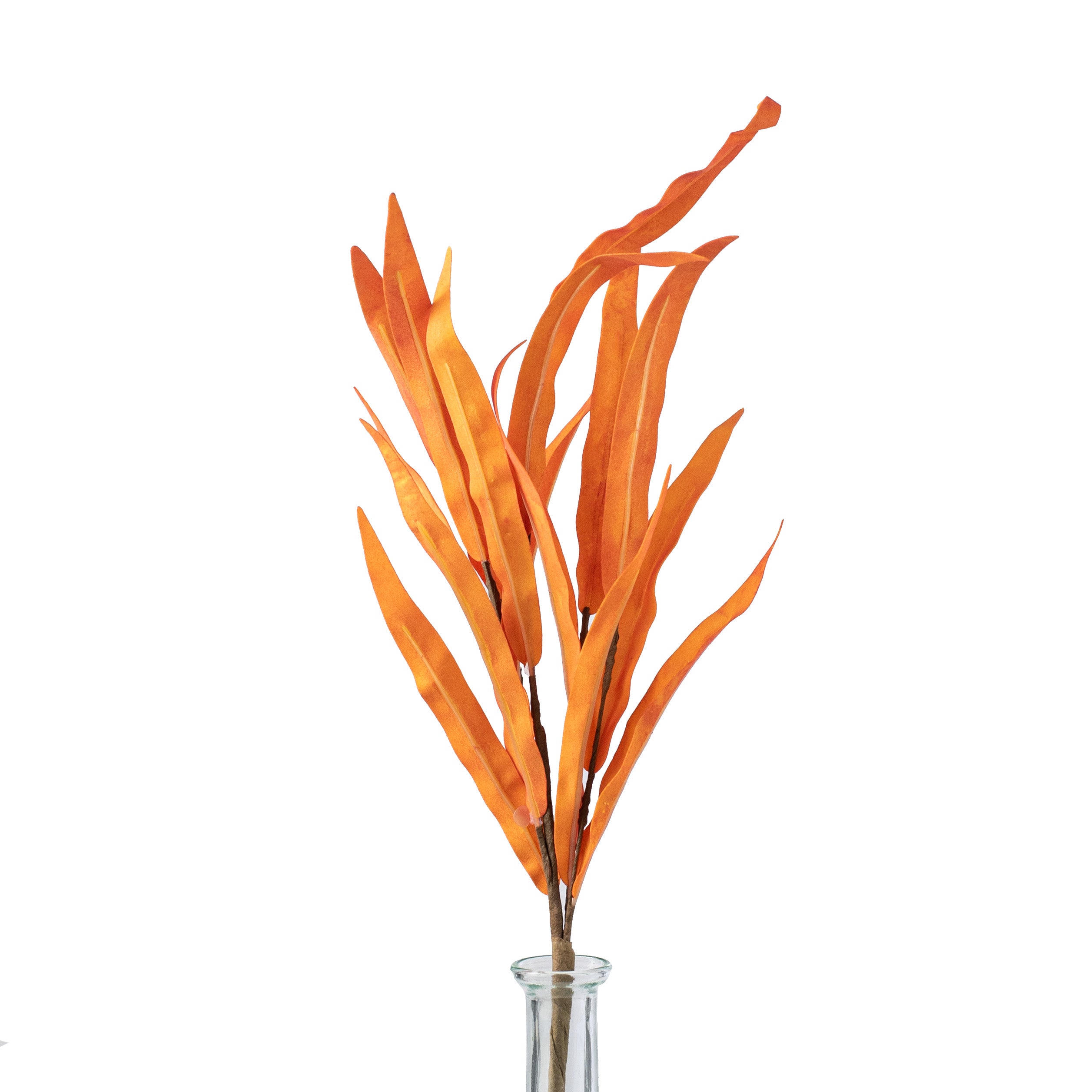 18" Foam Willow Leaves Pick: Orange Item Number: 29575