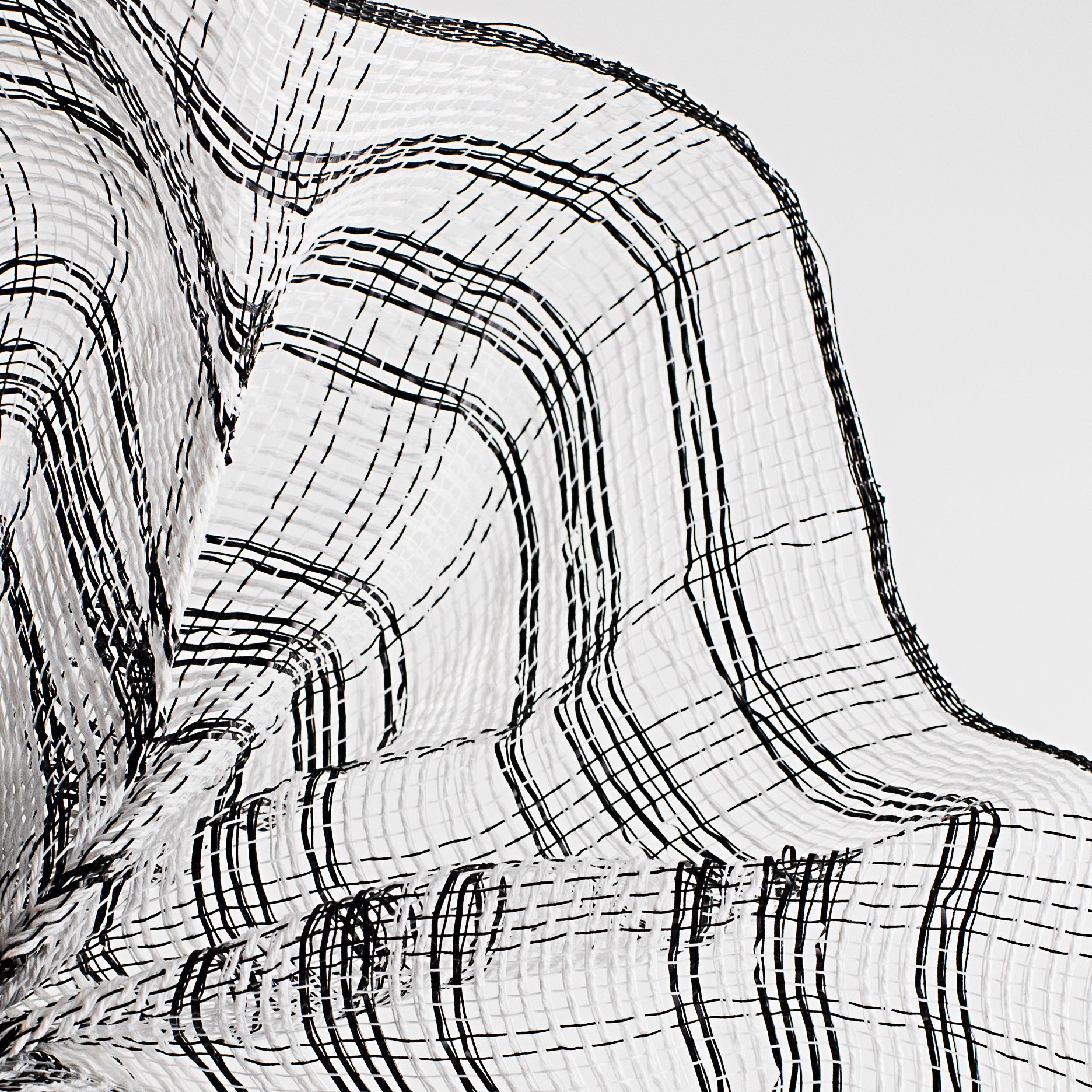 10" Foil Check Mesh: Black & White Lifestyle Photo